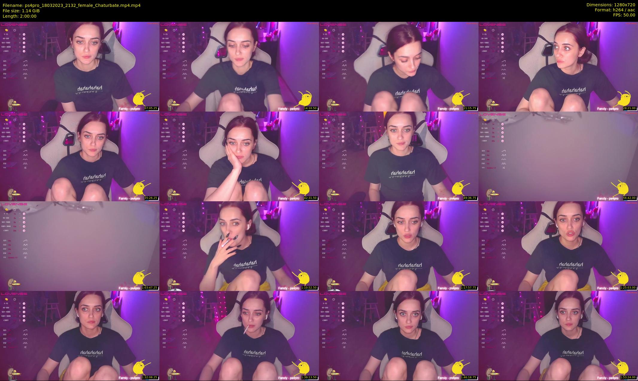 ps4pro — 120 minute Chaturbate female cam show recording, 720p, Mar 18, 2023