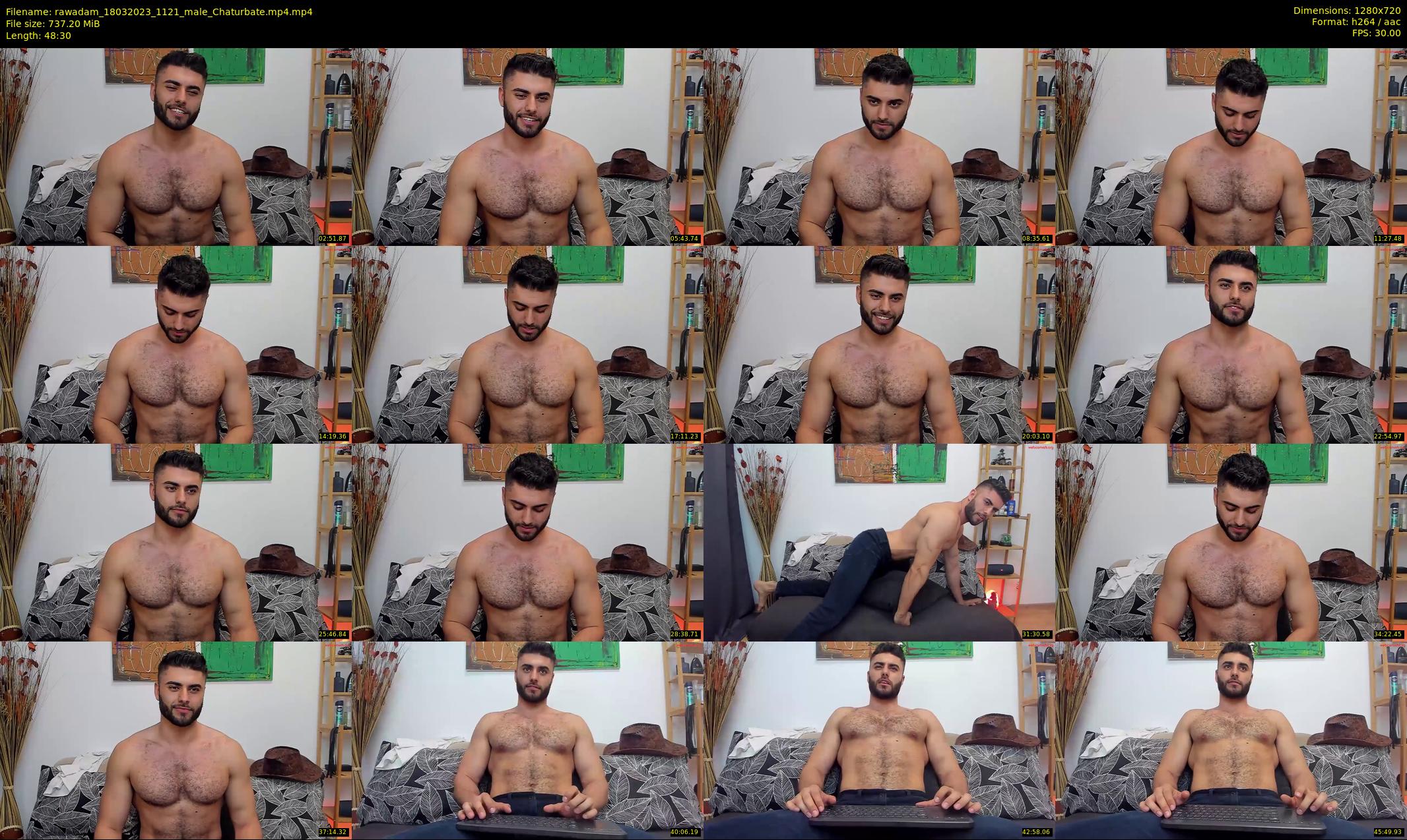 rawadam — 49 minute Chaturbate male cam show recording, 720p, Mar 18, 2023