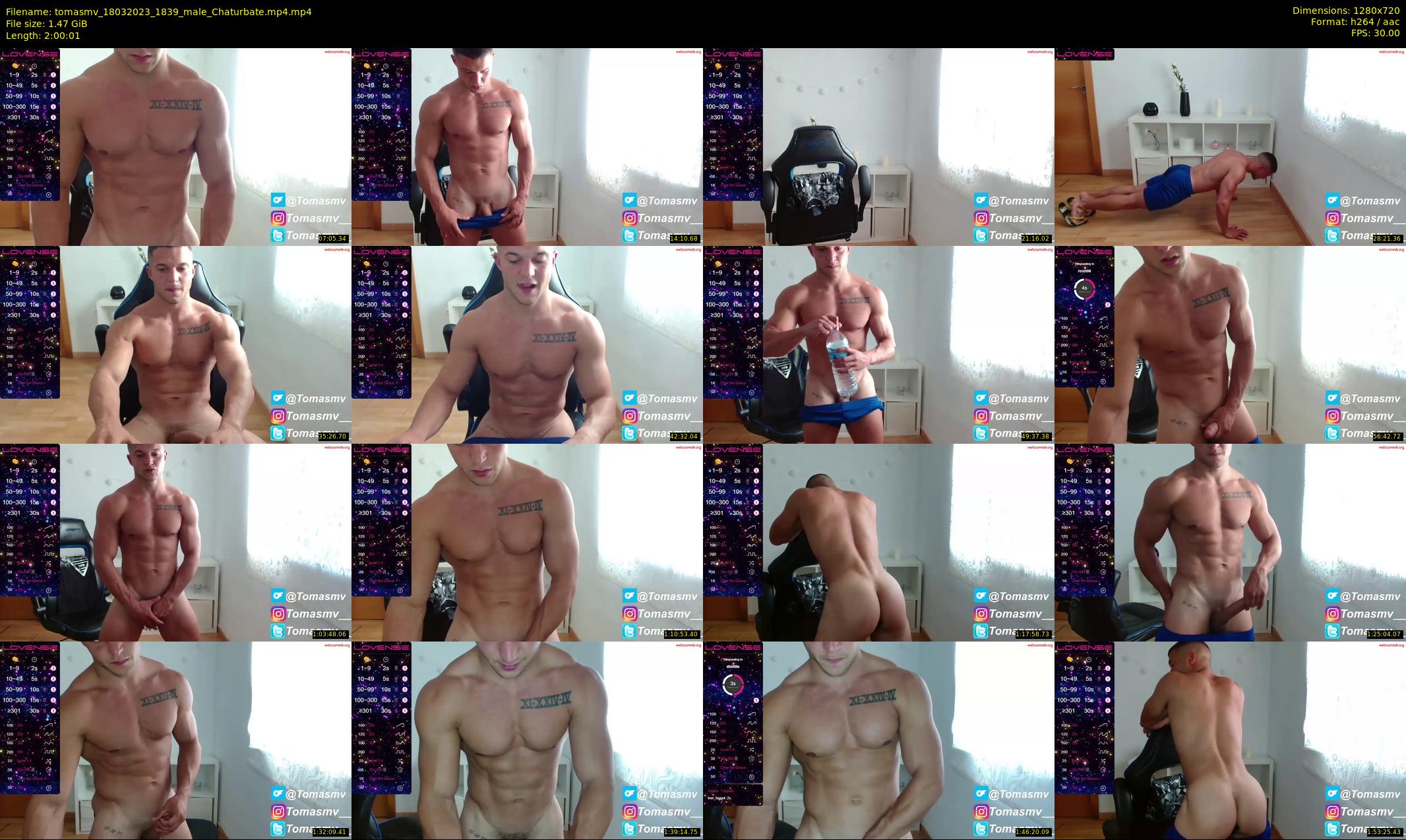 tomasmv — 121 minute Chaturbate male cam show recording, 720p, Mar 18, 2023