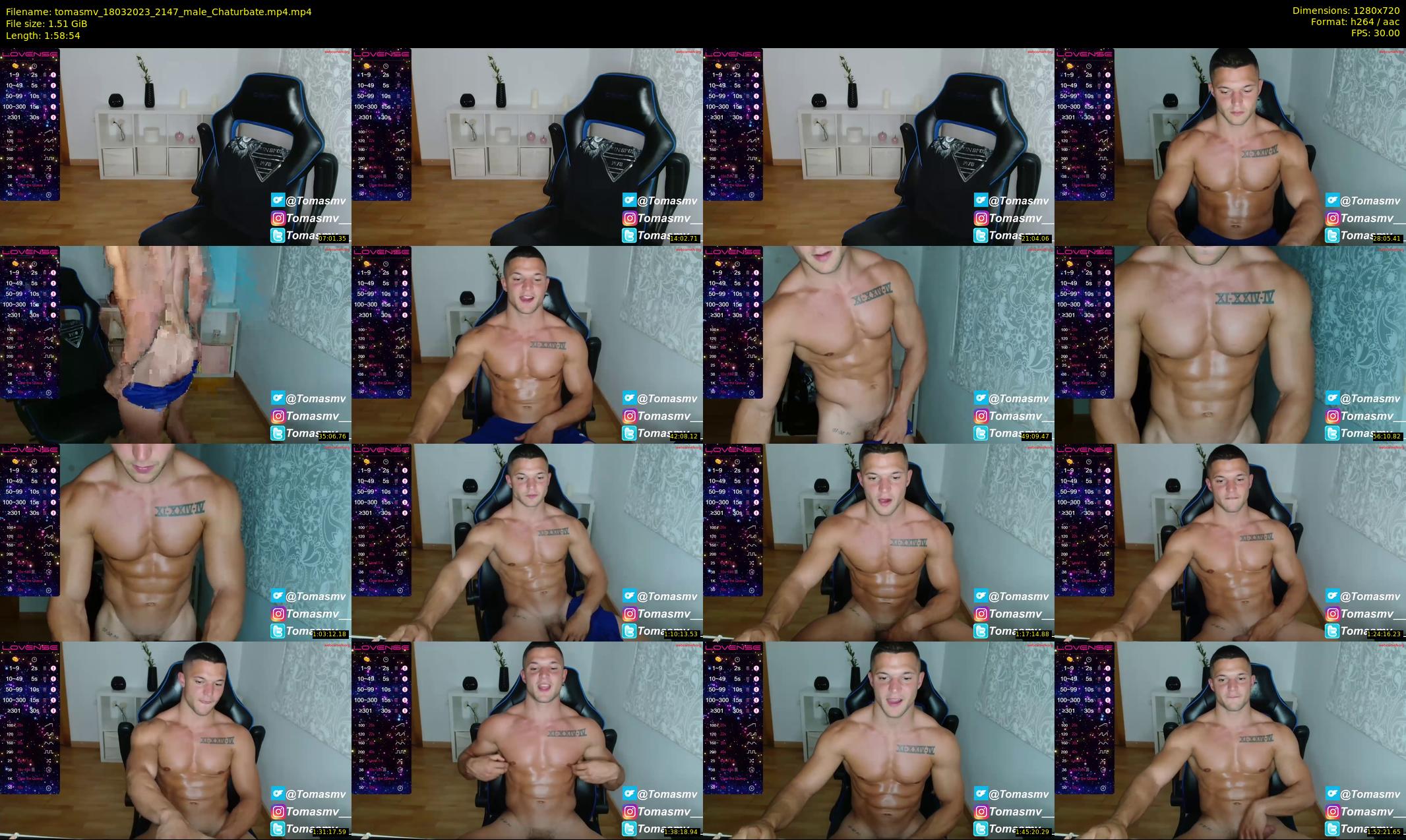 tomasmv — 119 minute Chaturbate male cam show recording, 720p, Mar 18, 2023