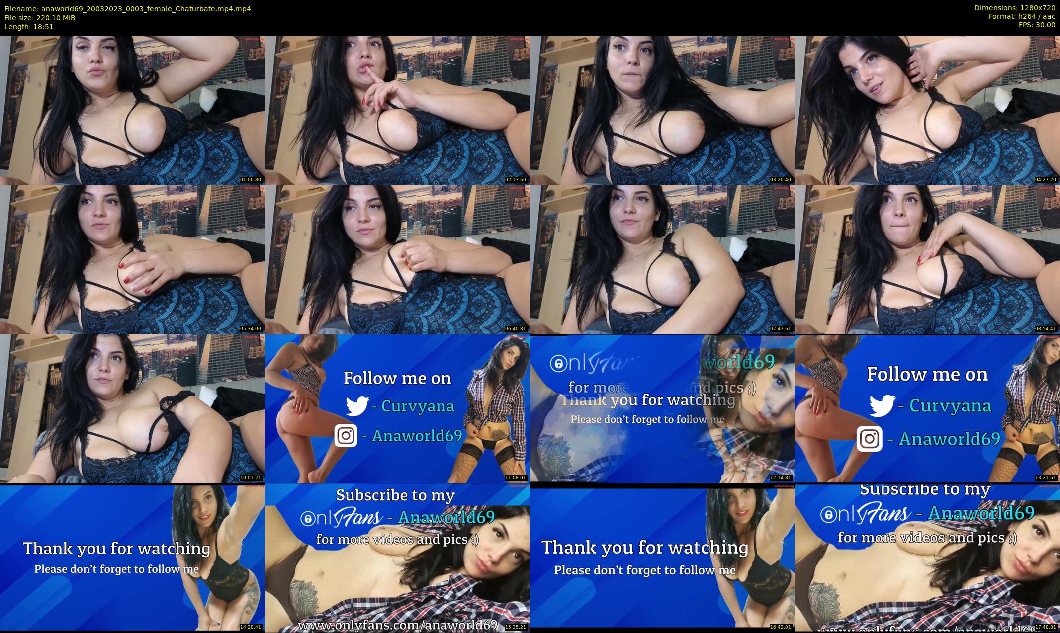 anaworld69 — 19 minute Chaturbate female cam show recording, 720p, Mar 20, 2023