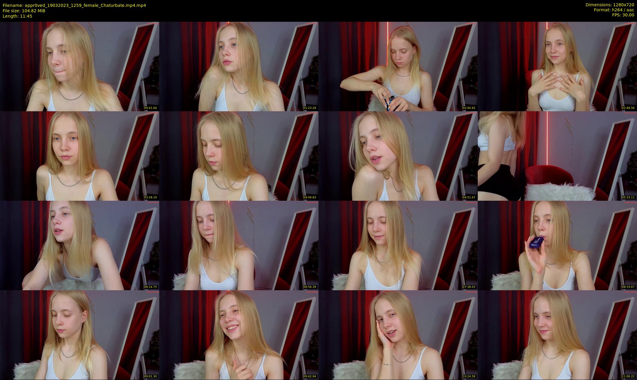 appr0ved — 12 minute Chaturbate female cam show recording, 720p, Mar 19, 2023