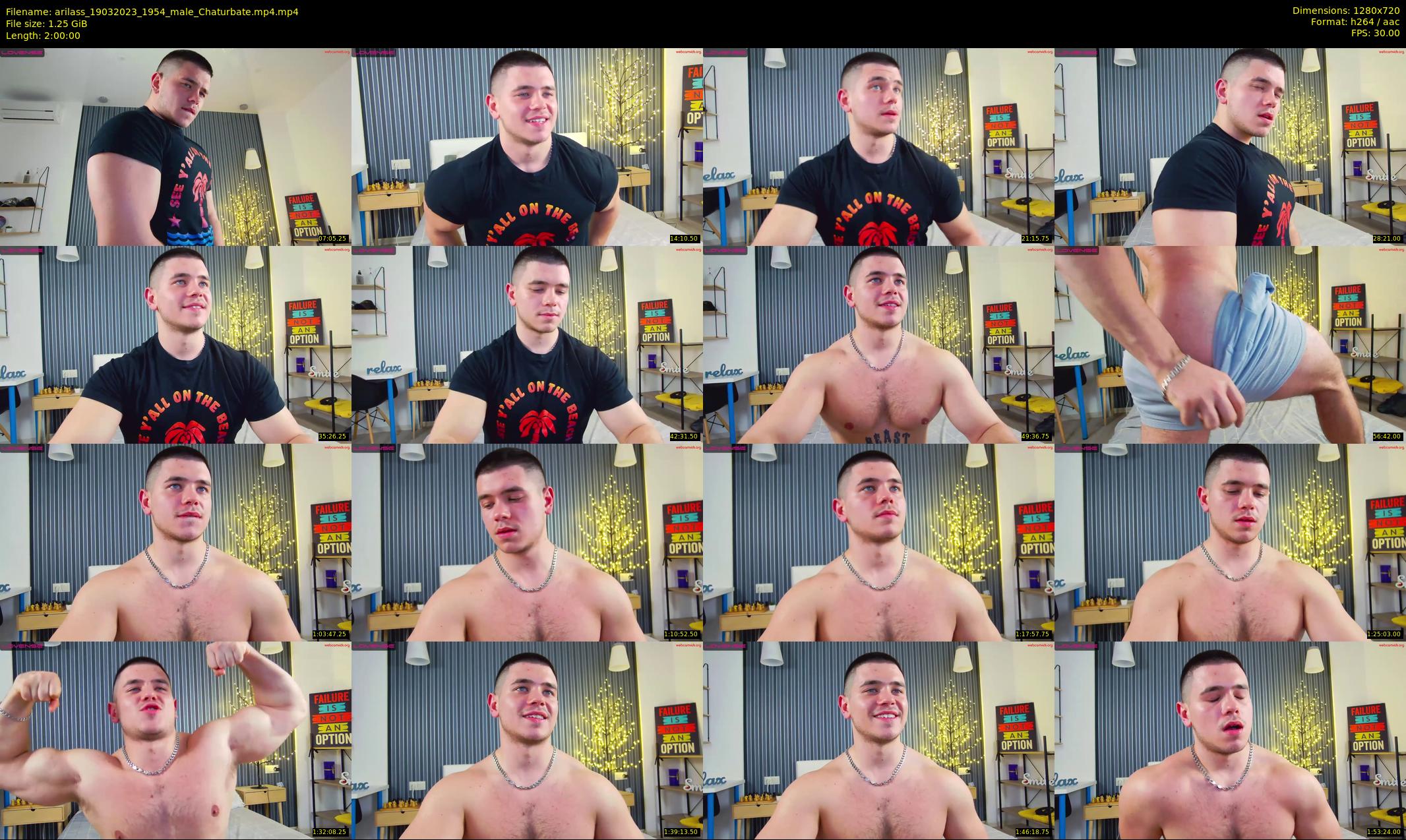 arilass — 120 minute Chaturbate male cam show recording, 720p, Mar 19, 2023