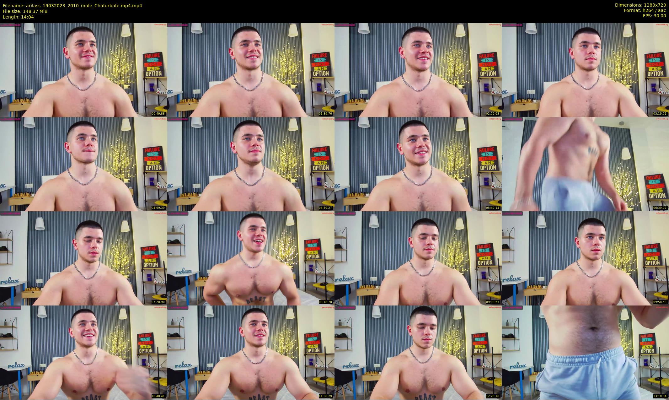 arilass — 15 minute Chaturbate male cam show recording, 720p, Mar 19, 2023