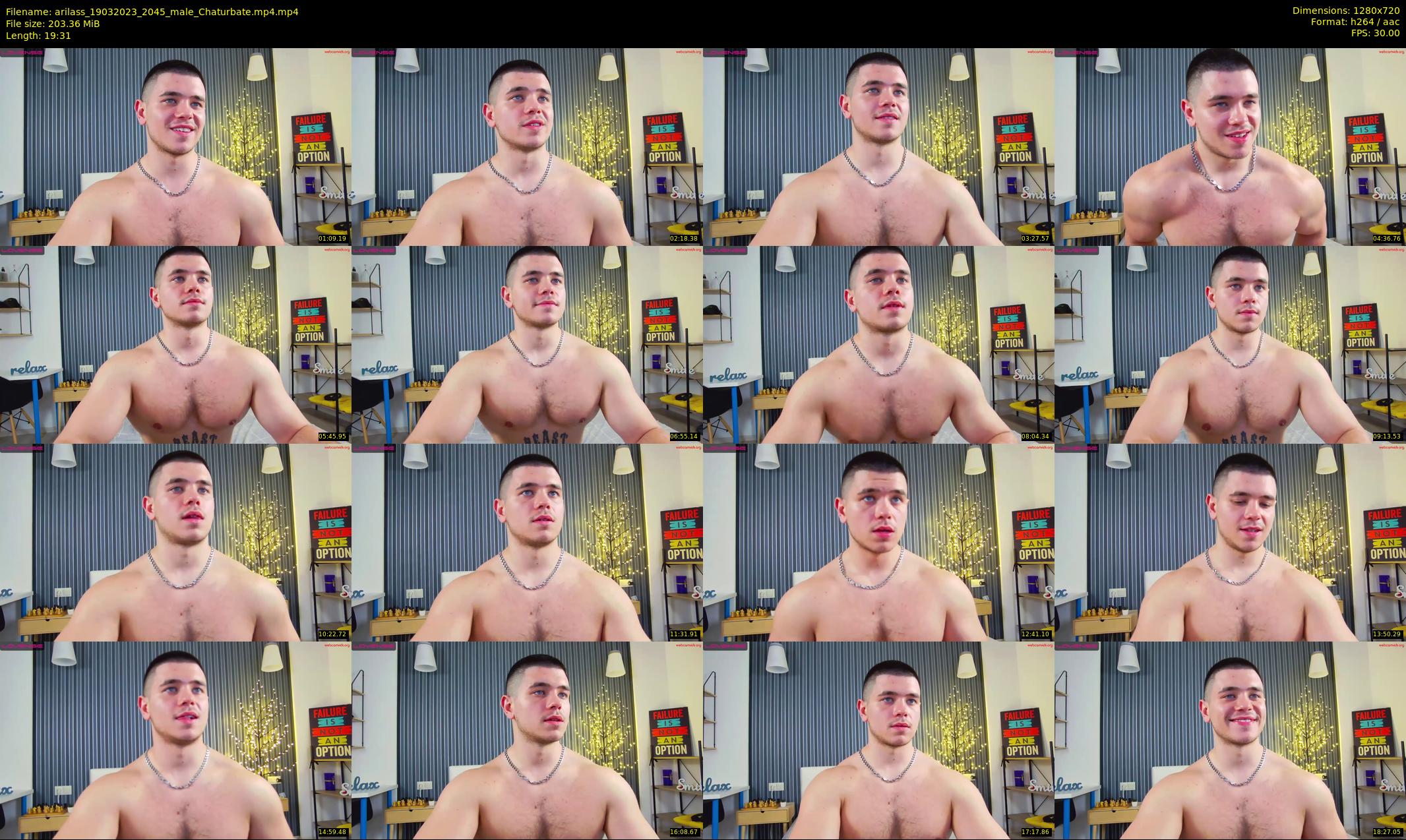 arilass — 20 minute Chaturbate male cam show recording, 720p, Mar 19, 2023