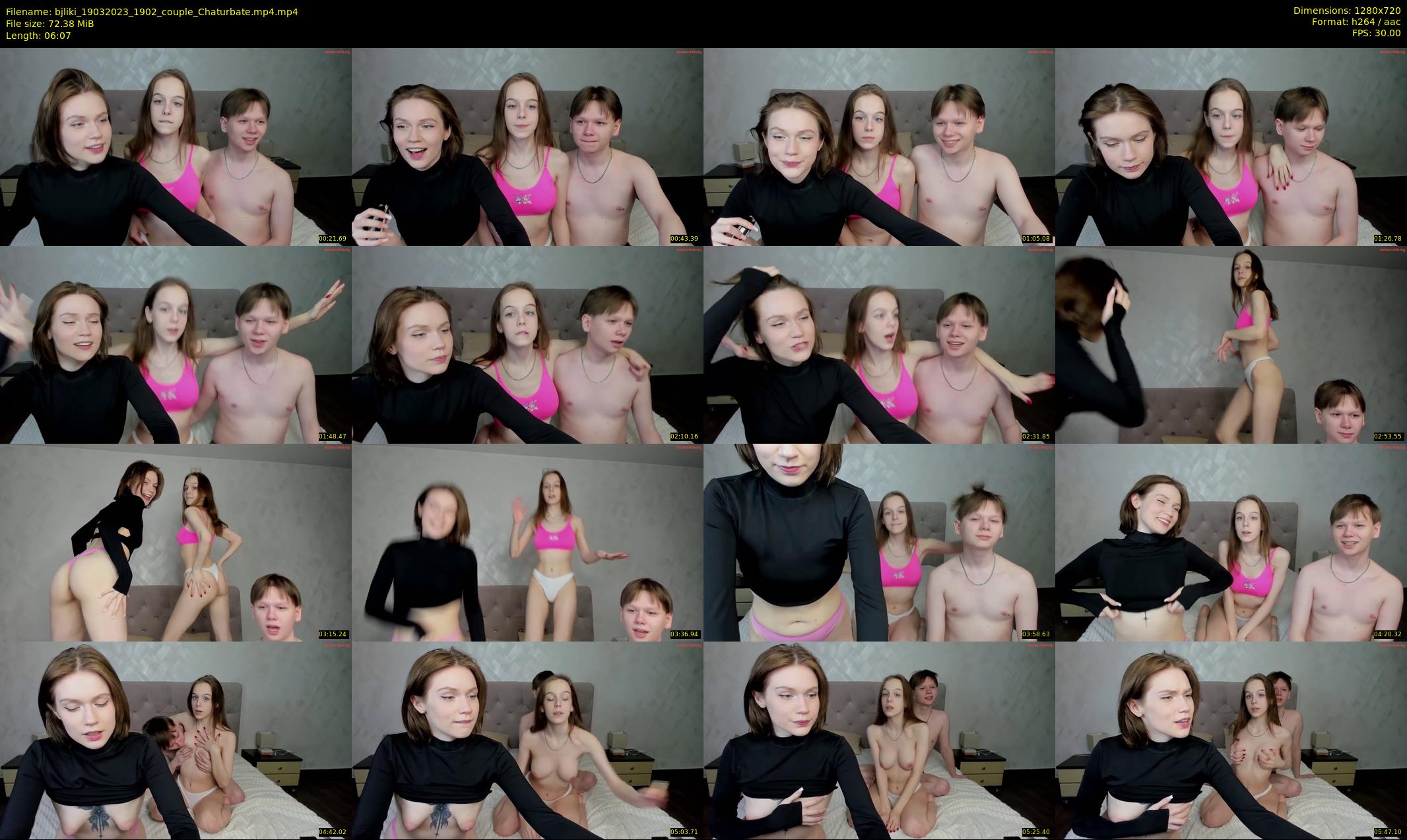 bjliki — 7 minute Chaturbate couple cam show recording, 720p, Mar 19, 2023