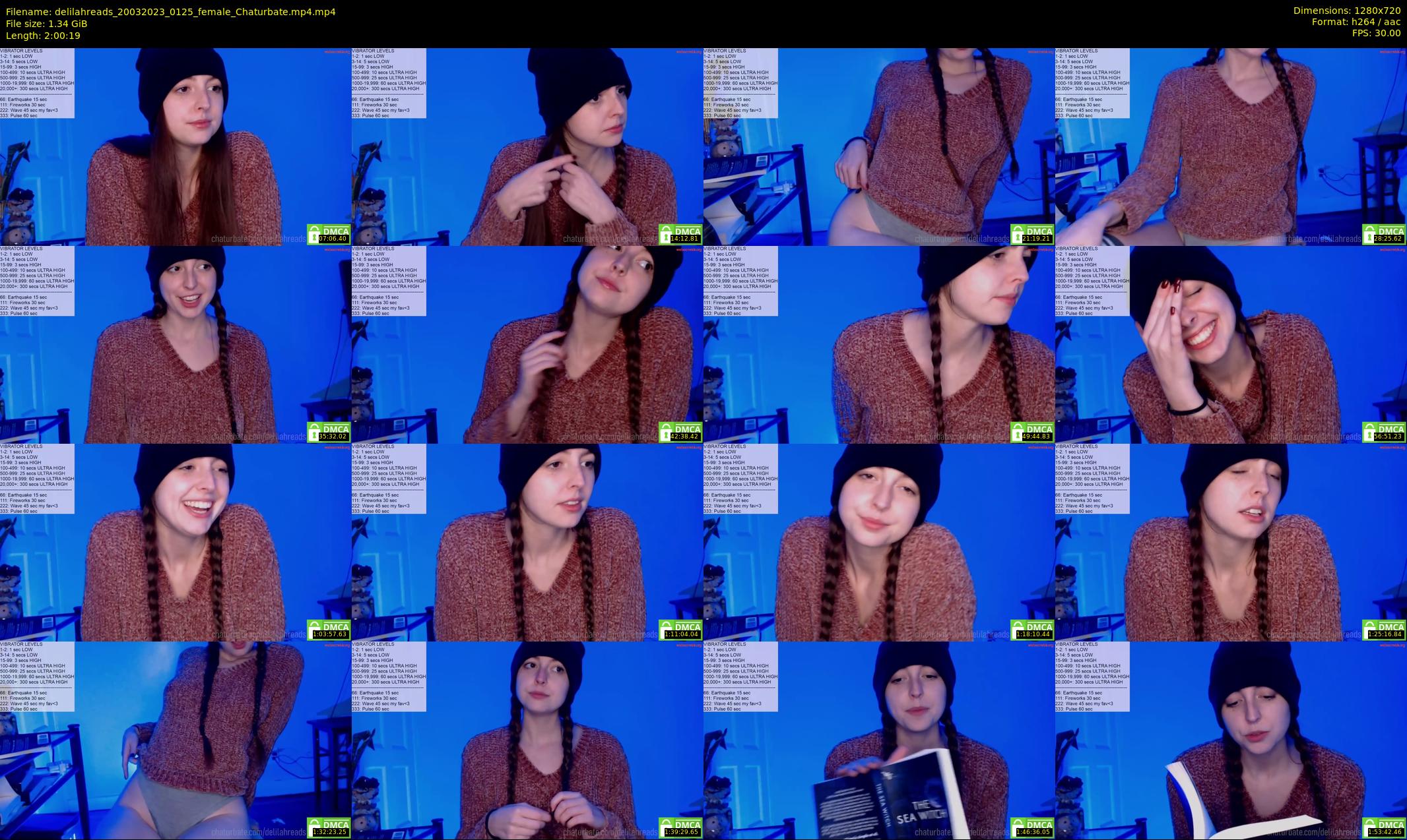 delilahreads — 121 minute Chaturbate female cam show recording, 720p, Mar 20, 2023
