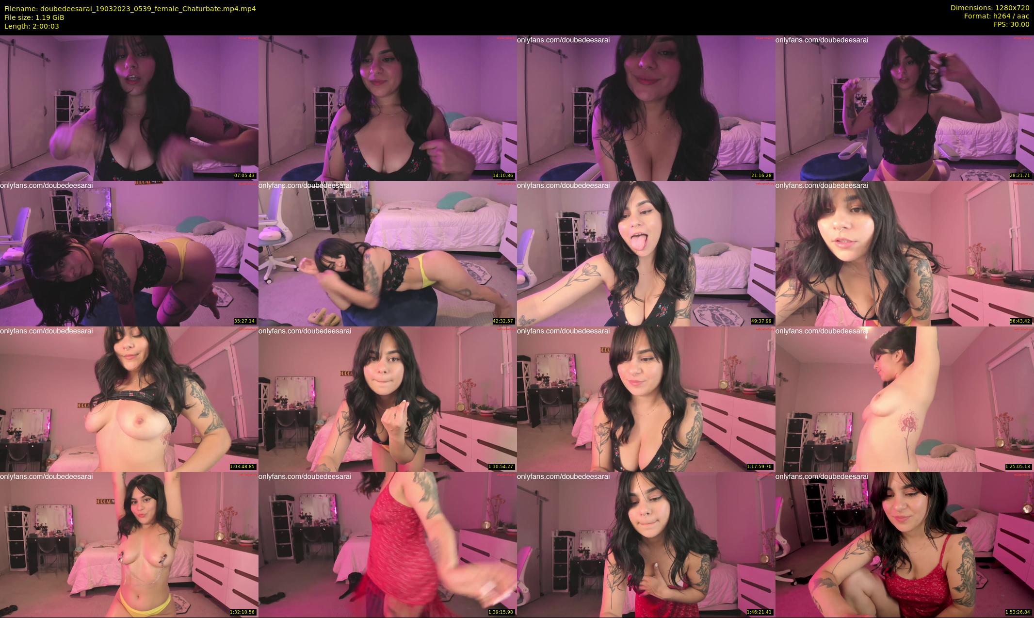 doubedeesarai — 121 minute Chaturbate female cam show recording, 720p, Mar 19, 2023