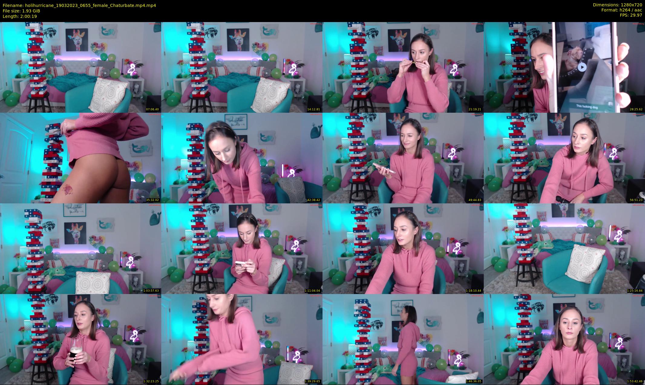 holihurricane — 121 minute Chaturbate female cam show recording, 720p, Mar 19, 2023
