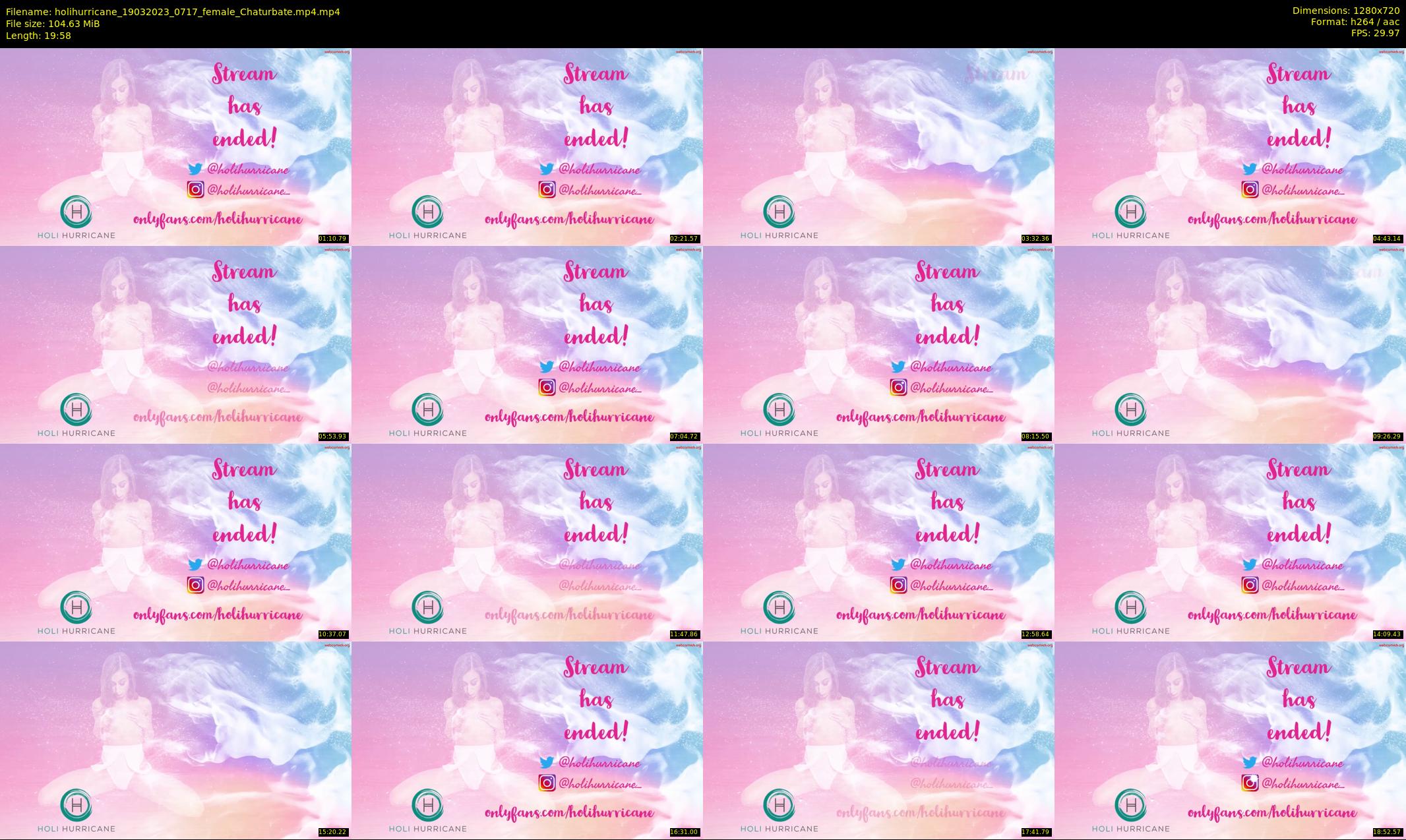 holihurricane — 20 minute Chaturbate female cam show recording, 720p, Mar 19, 2023