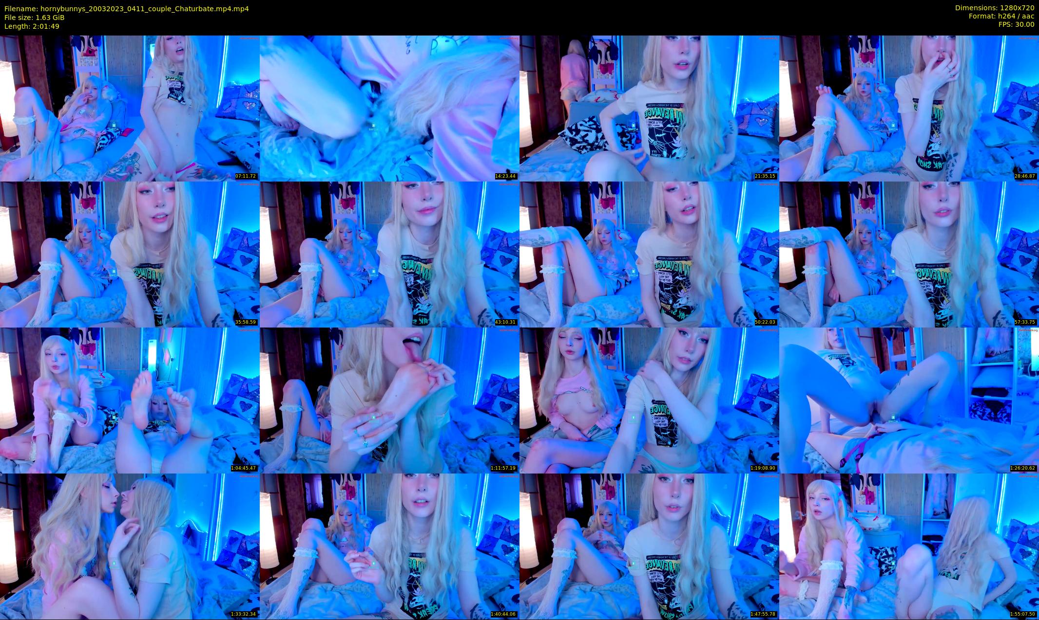 hornybunnys — 122 minute Chaturbate couple cam show recording, 720p, Mar 20, 2023