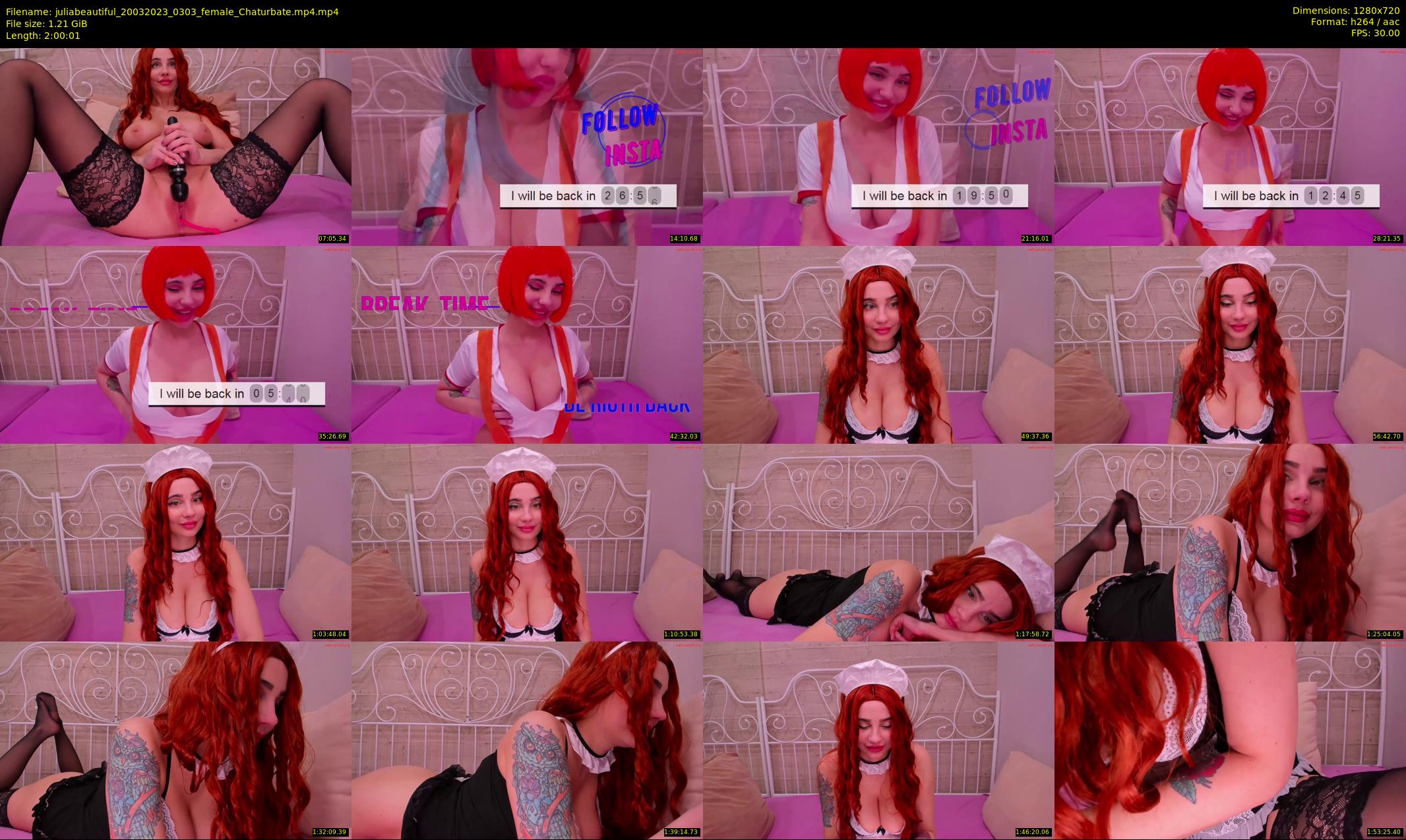 juliabeautiful — 121 minute Chaturbate female cam show recording, 720p, Mar 20, 2023