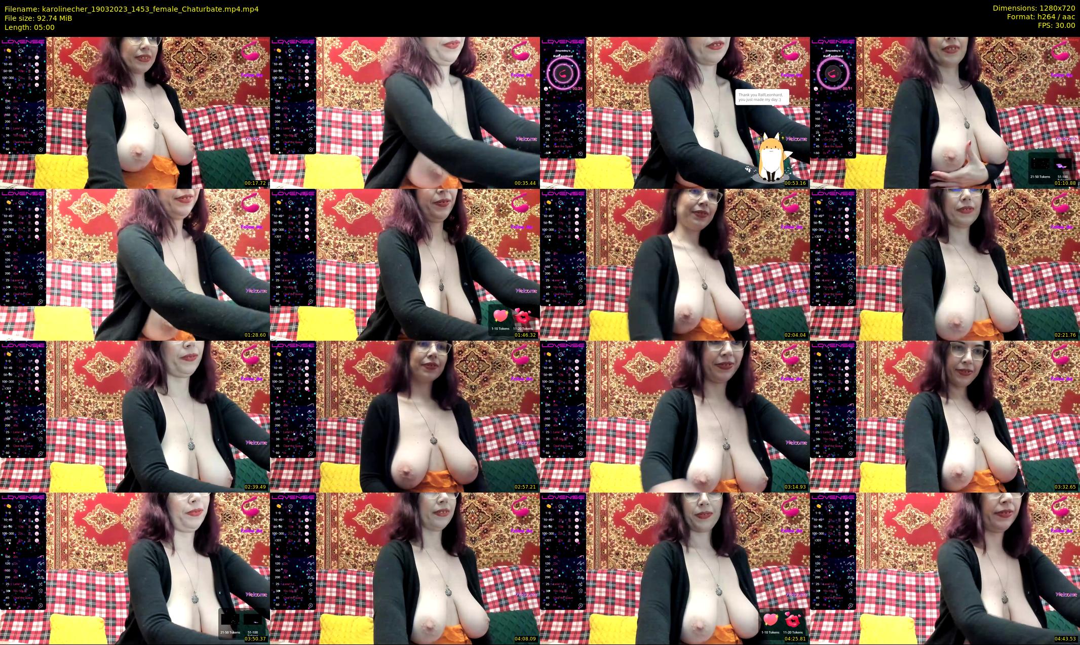 karolinecher — 5 minute Chaturbate female cam show recording, 720p, Mar 19, 2023