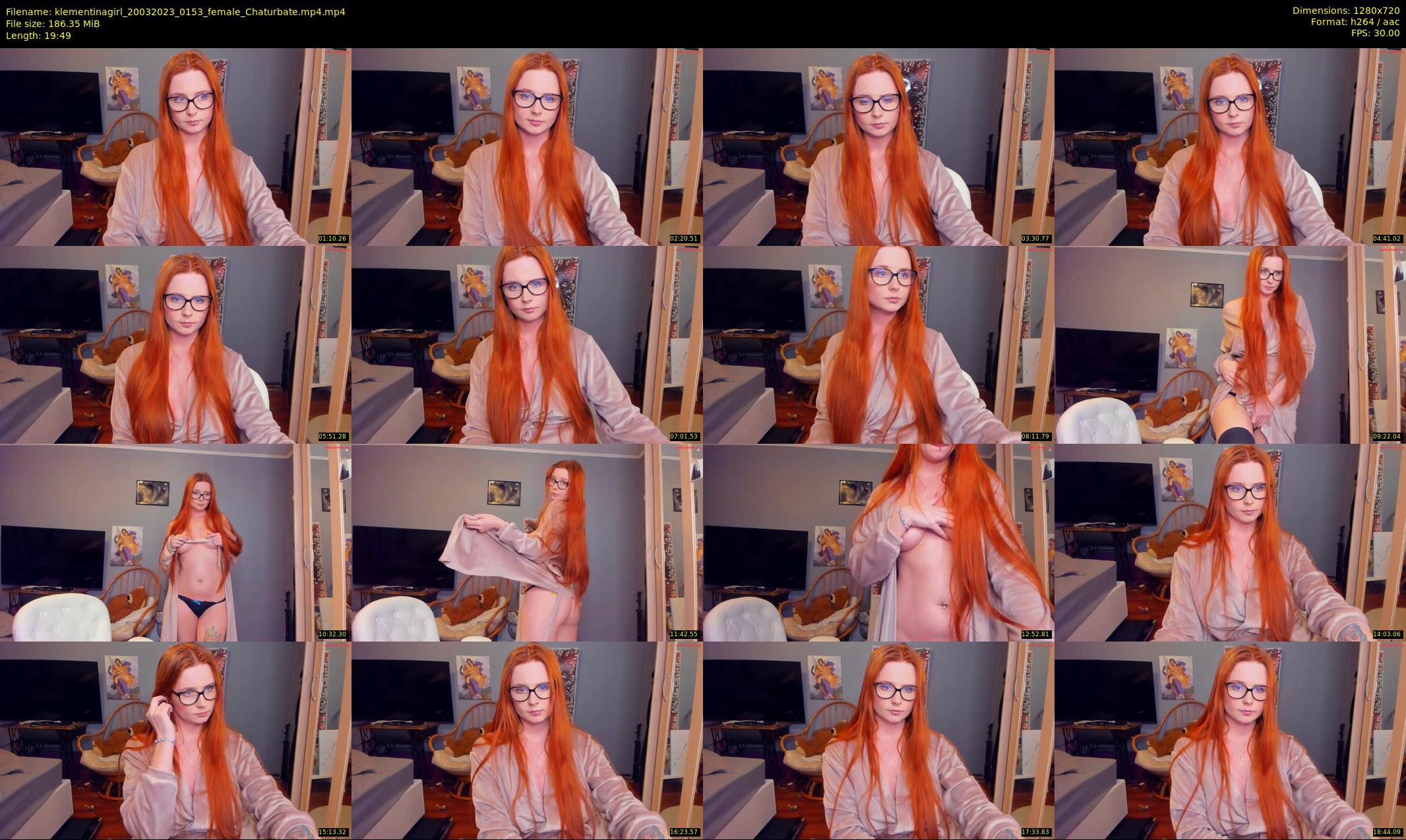 klementinagirl — 20 minute Chaturbate female cam show recording, 720p, Mar 20, 2023