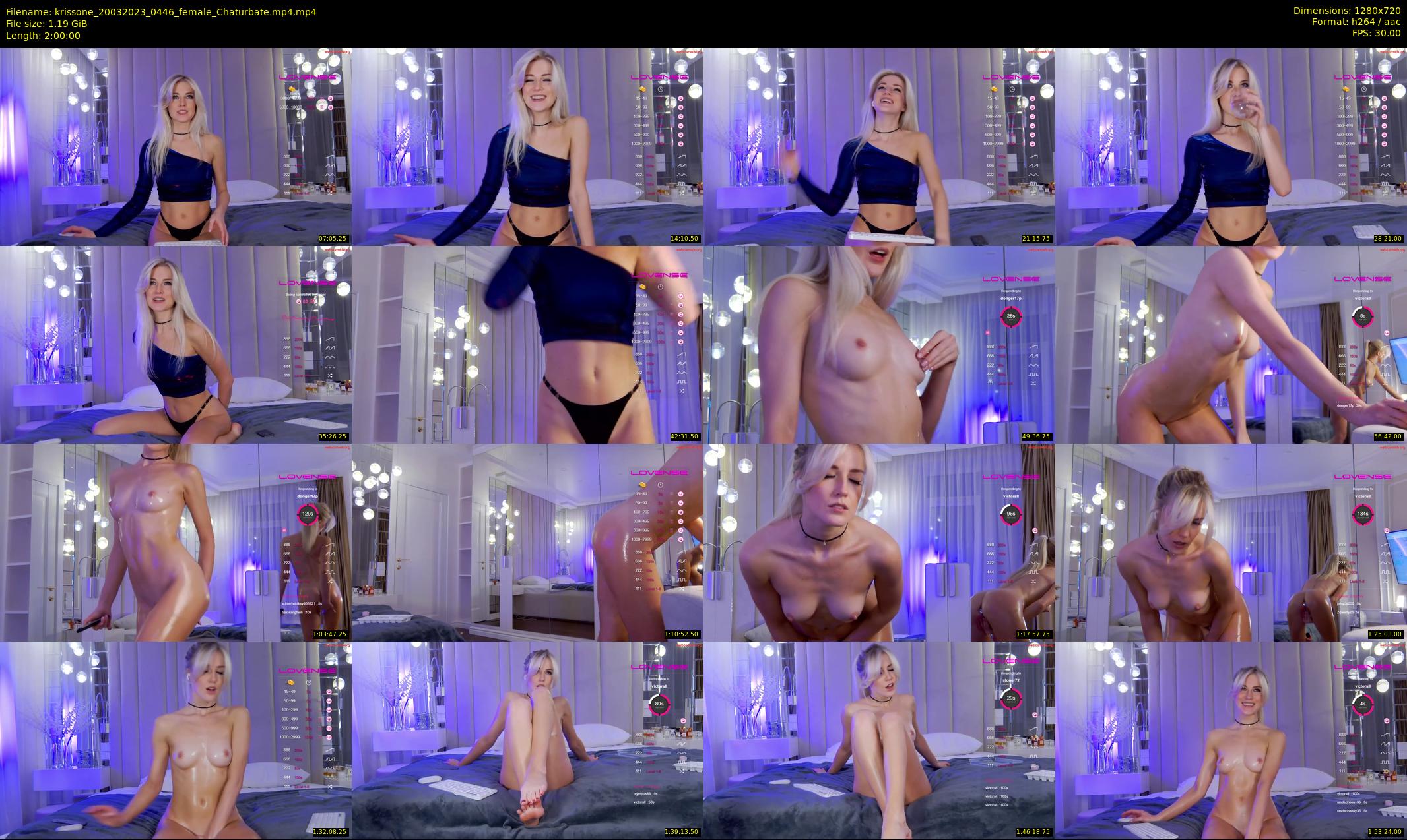 krissone — 120 minute Chaturbate female cam show recording, 720p, Mar 20, 2023