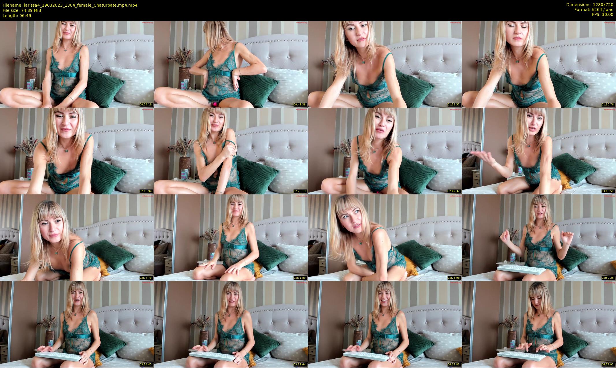 larissa4 — 7 minute Chaturbate female cam show recording, 720p, Mar 19, 2023