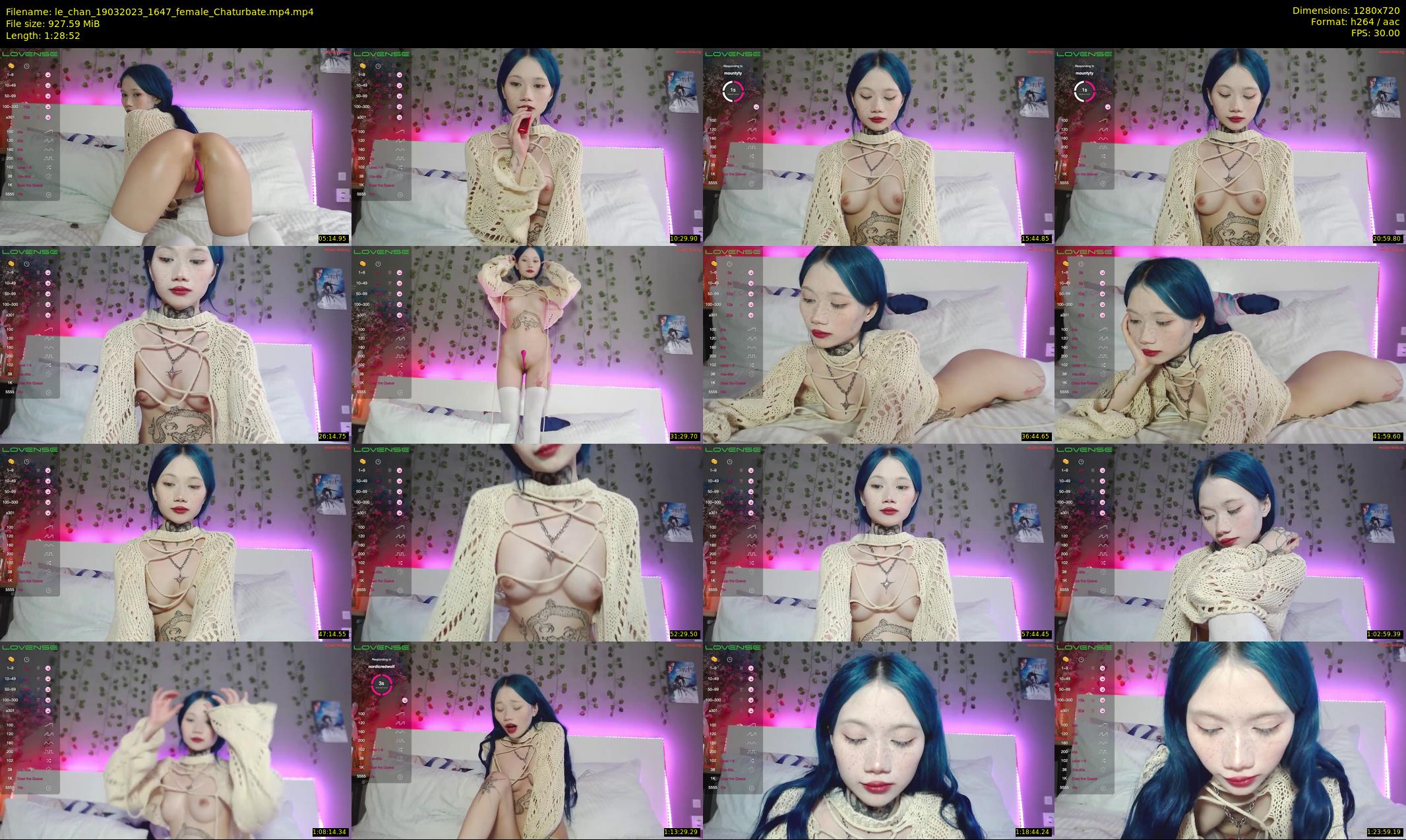 le_chan — 89 minute Chaturbate female cam show recording, 720p, Mar 19, 2023