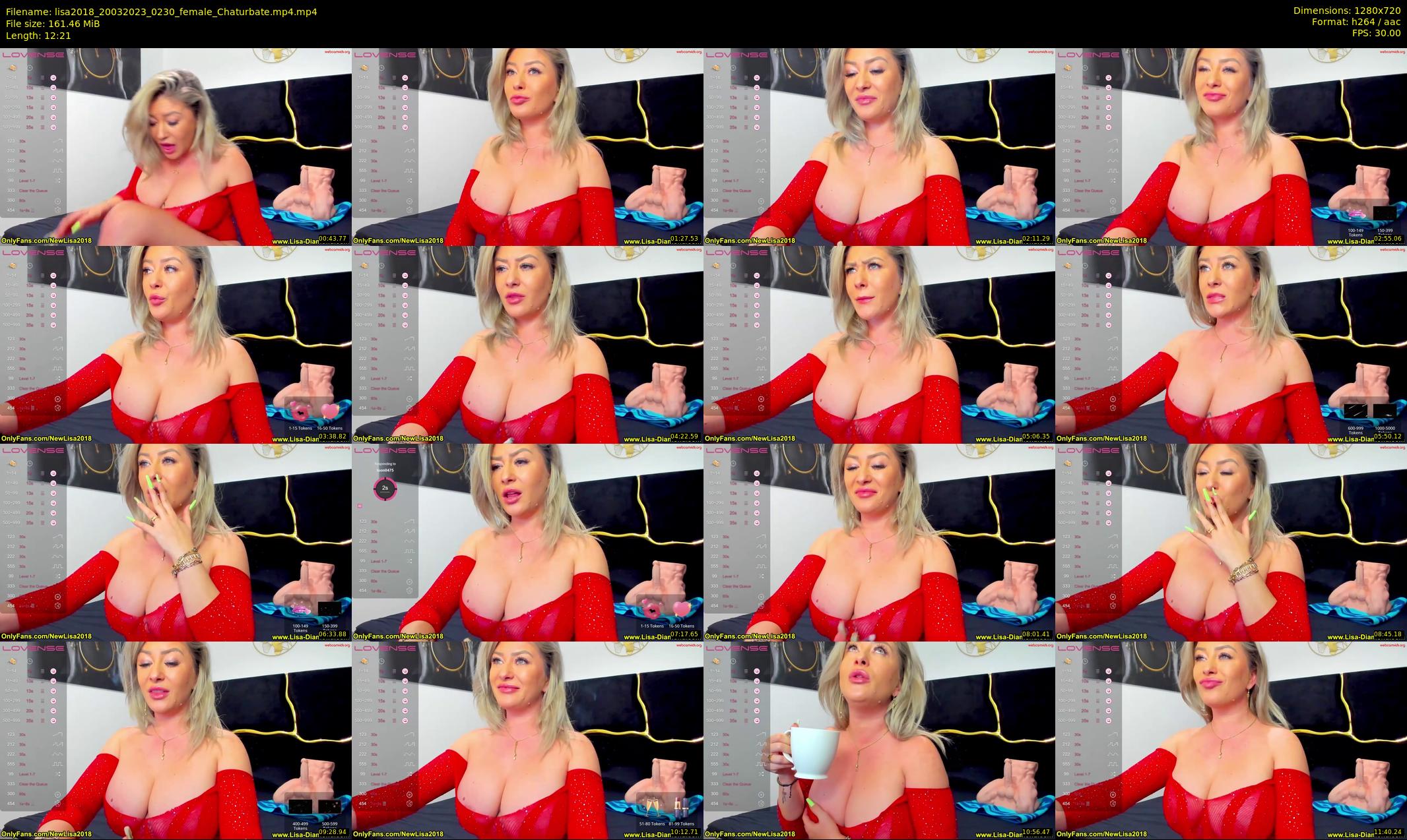 lisa2018 — 13 minute Chaturbate female cam show recording, 720p, Mar 20, 2023