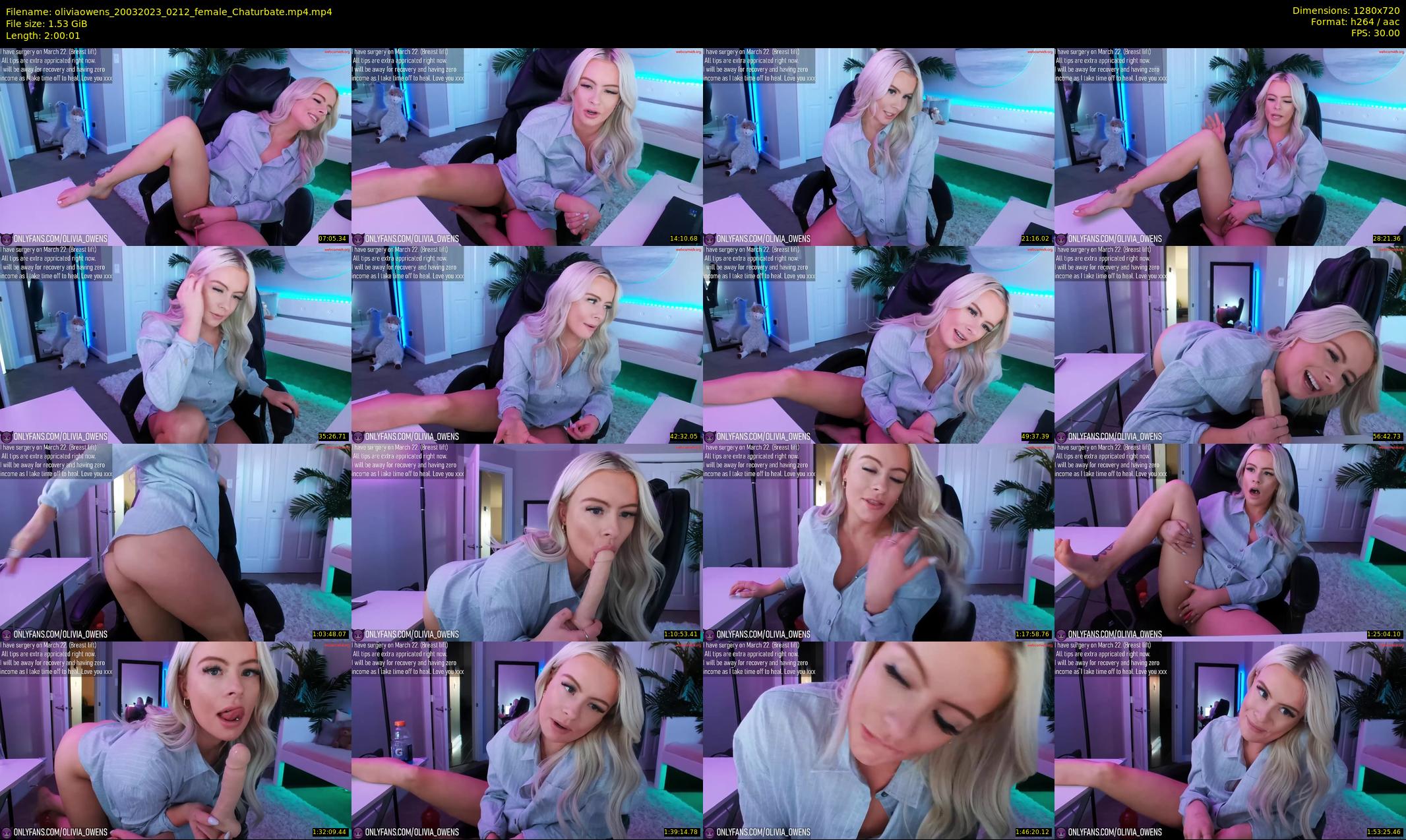 oliviaowens — 121 minute Chaturbate female cam show recording, 720p, Mar 20, 2023