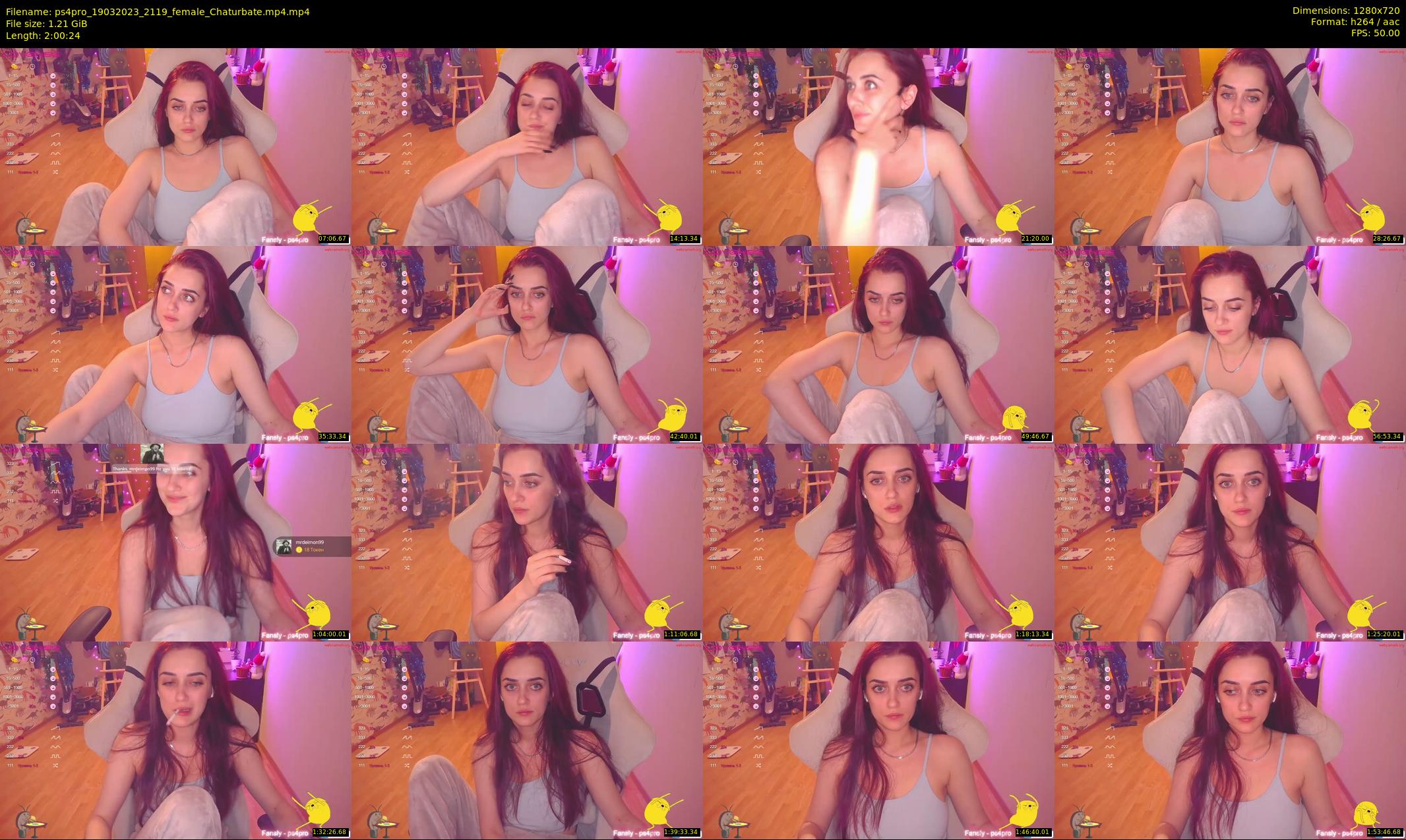 ps4pro — 121 minute Chaturbate female cam show recording, 720p, Mar 19, 2023