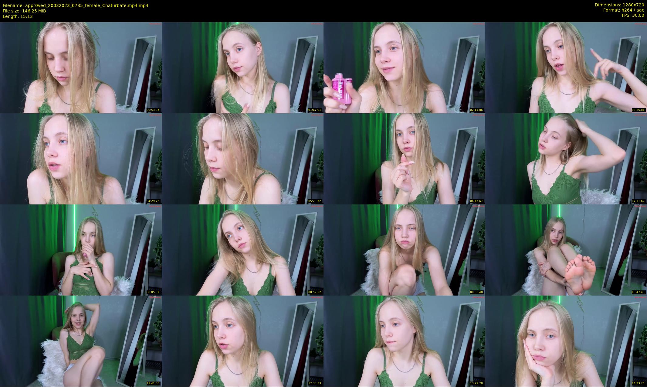 appr0ved — 16 minute Chaturbate female cam show recording, 720p, Mar 20, 2023
