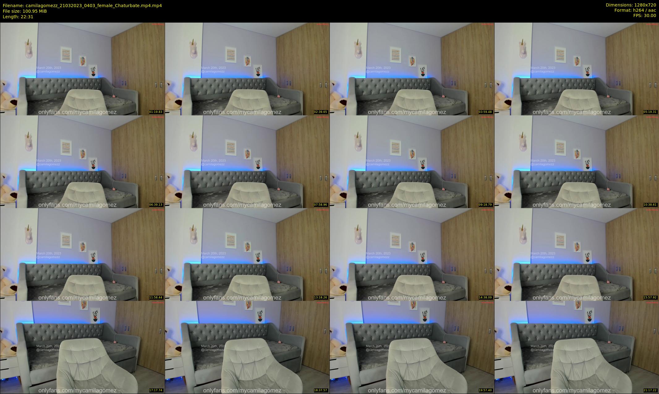 camilagomezz — 23 minute Chaturbate female cam show recording, 720p, Mar 21, 2023