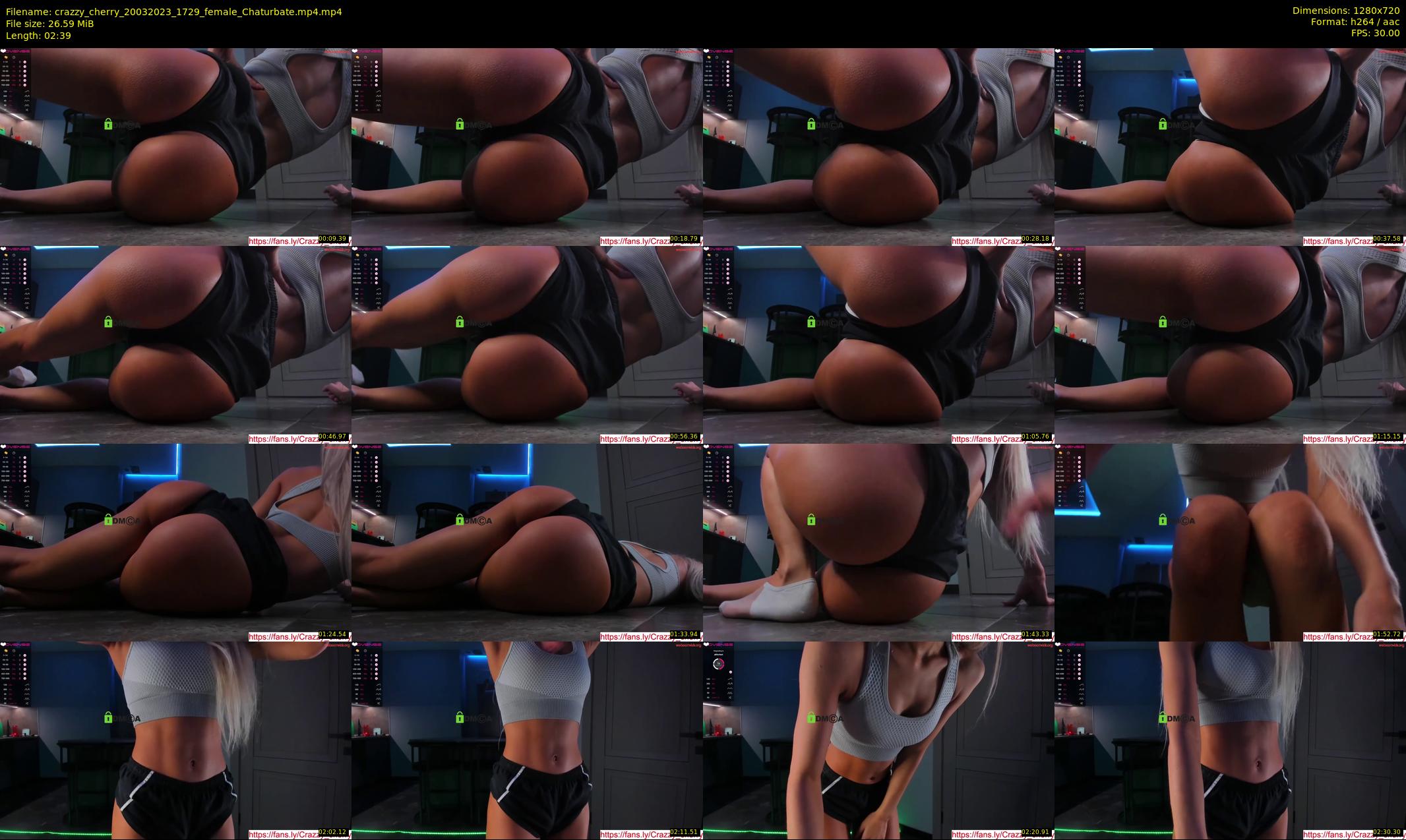 crazzy_cherry — 3 minute Chaturbate female cam show recording, 720p, Mar 20, 2023