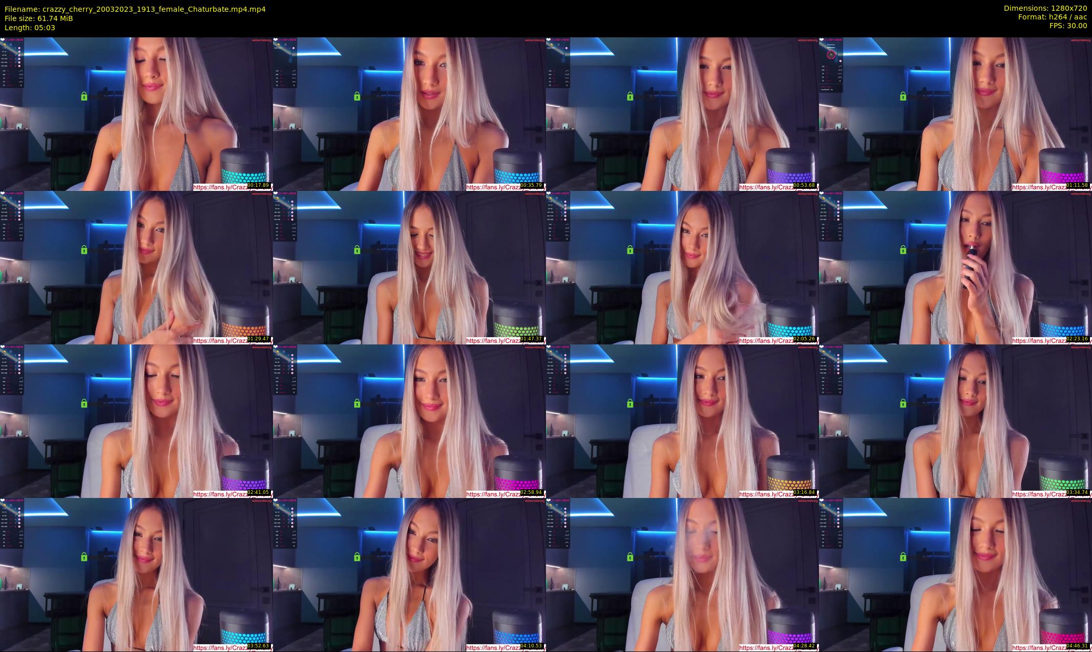 crazzy_cherry — 6 minute Chaturbate female cam show recording, 720p, Mar 20, 2023