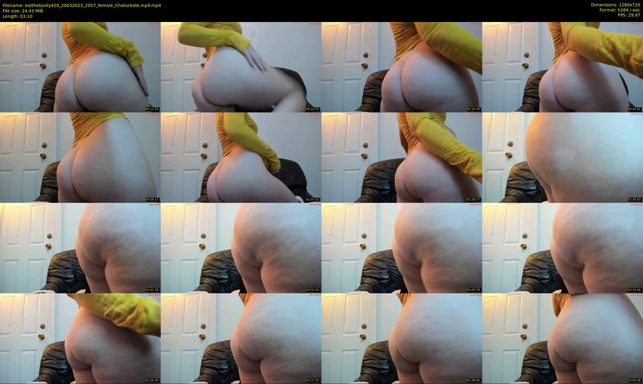 eatthebooty420 — 4 minute Chaturbate female cam show recording, 720p, Mar 20, 2023