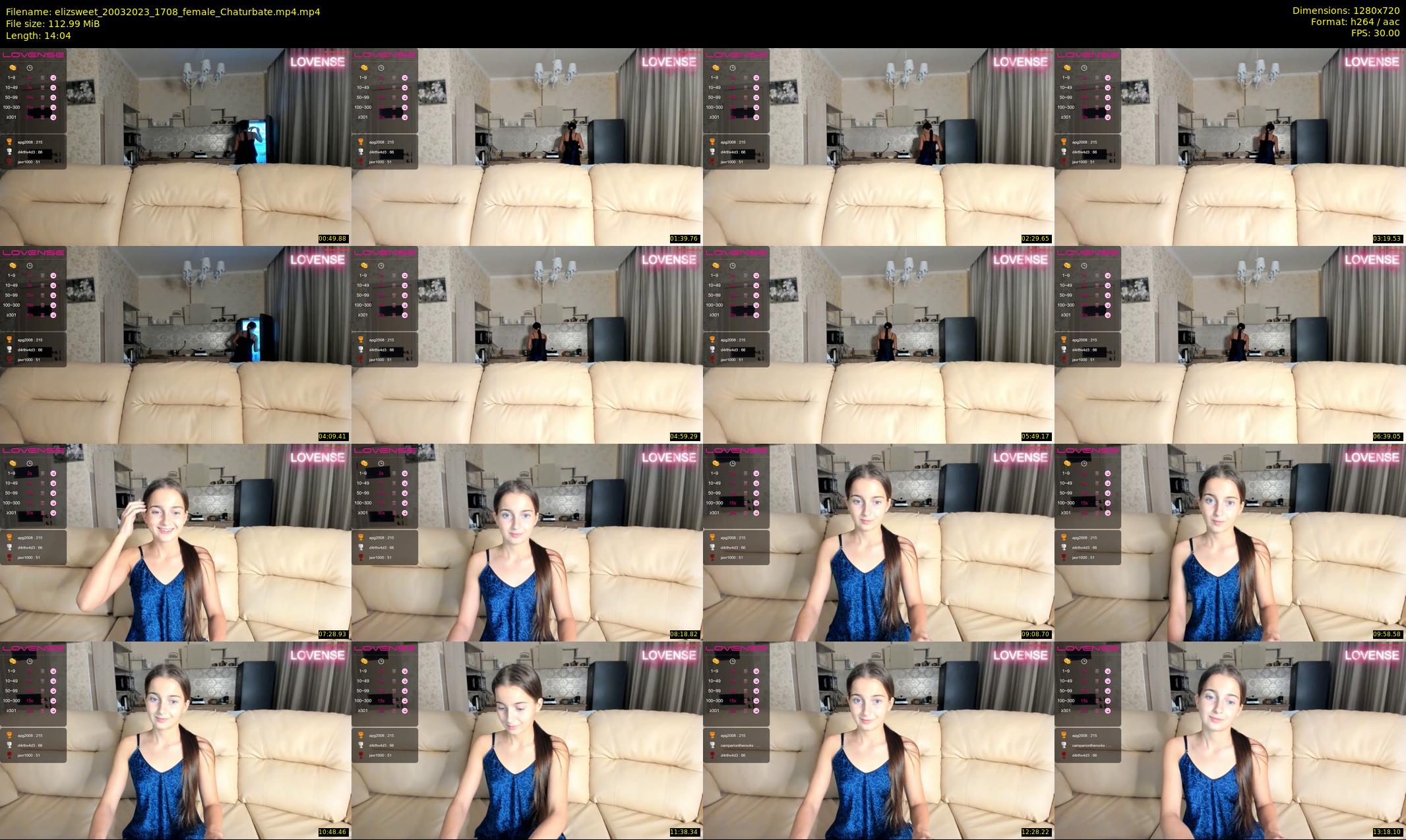 elizsweet — 15 minute Chaturbate female cam show recording, 720p, Mar 20, 2023
