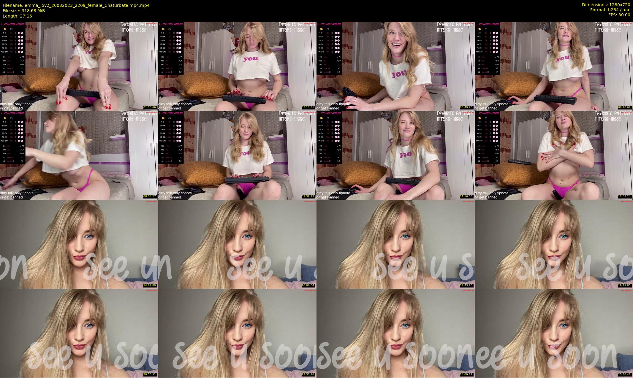 emma_lov2 — 28 minute Chaturbate female cam show recording, 720p, Mar 20, 2023