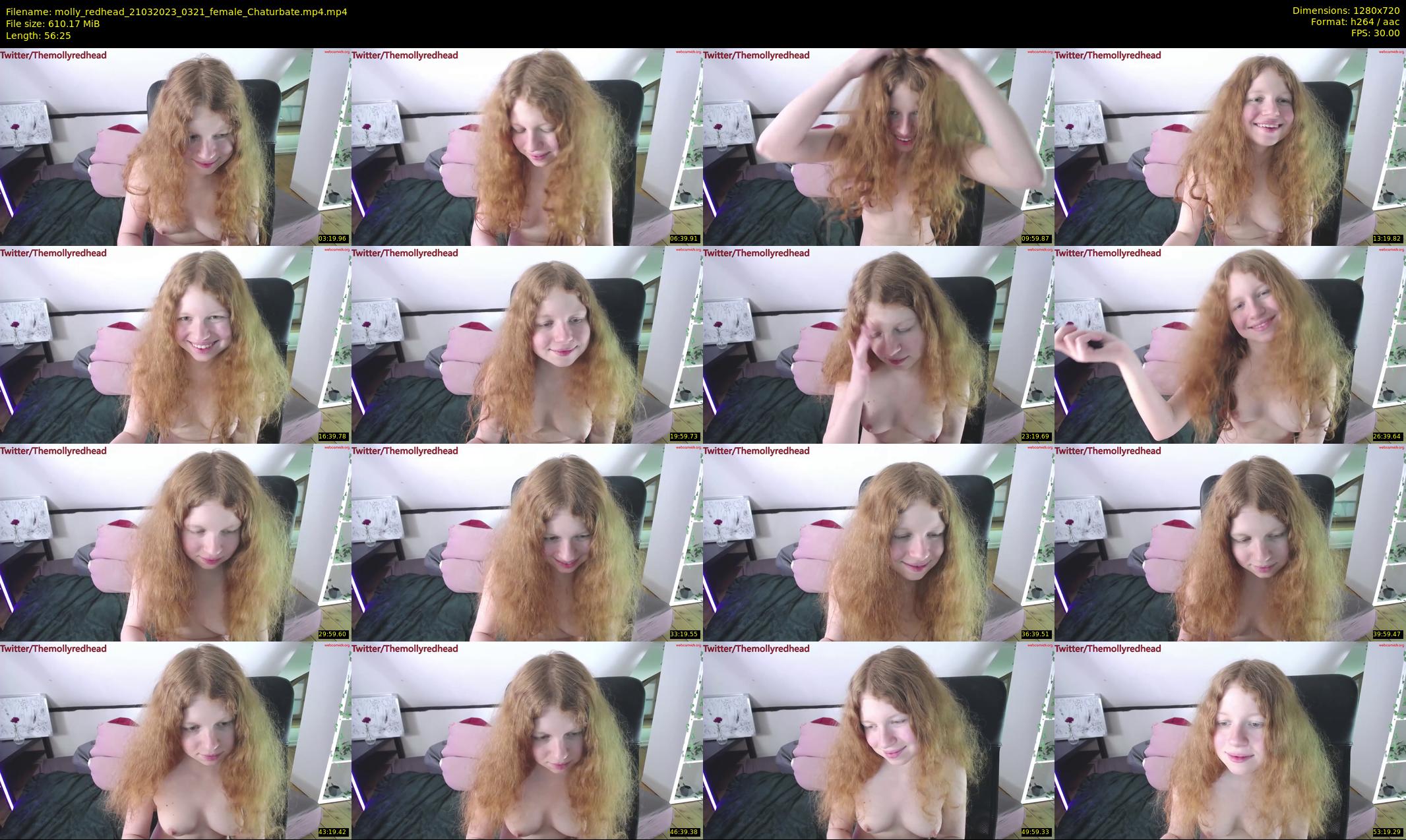 molly_redhead — 57 minute Chaturbate female cam show recording, 720p, Mar 21, 2023