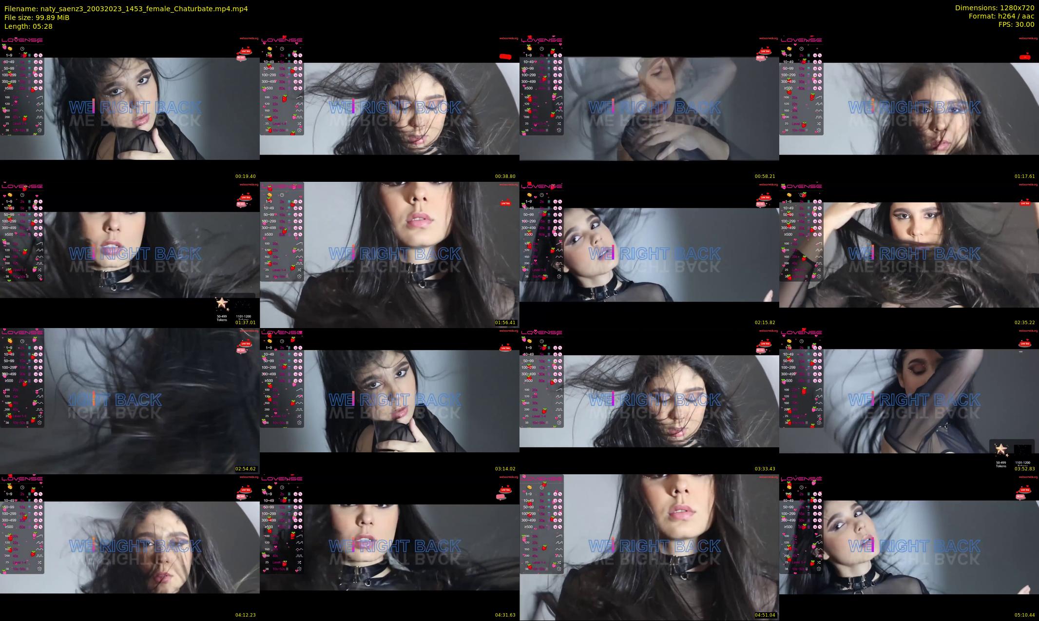 naty_saenz3 — 6 minute Chaturbate female cam show recording, 720p, Mar 20, 2023