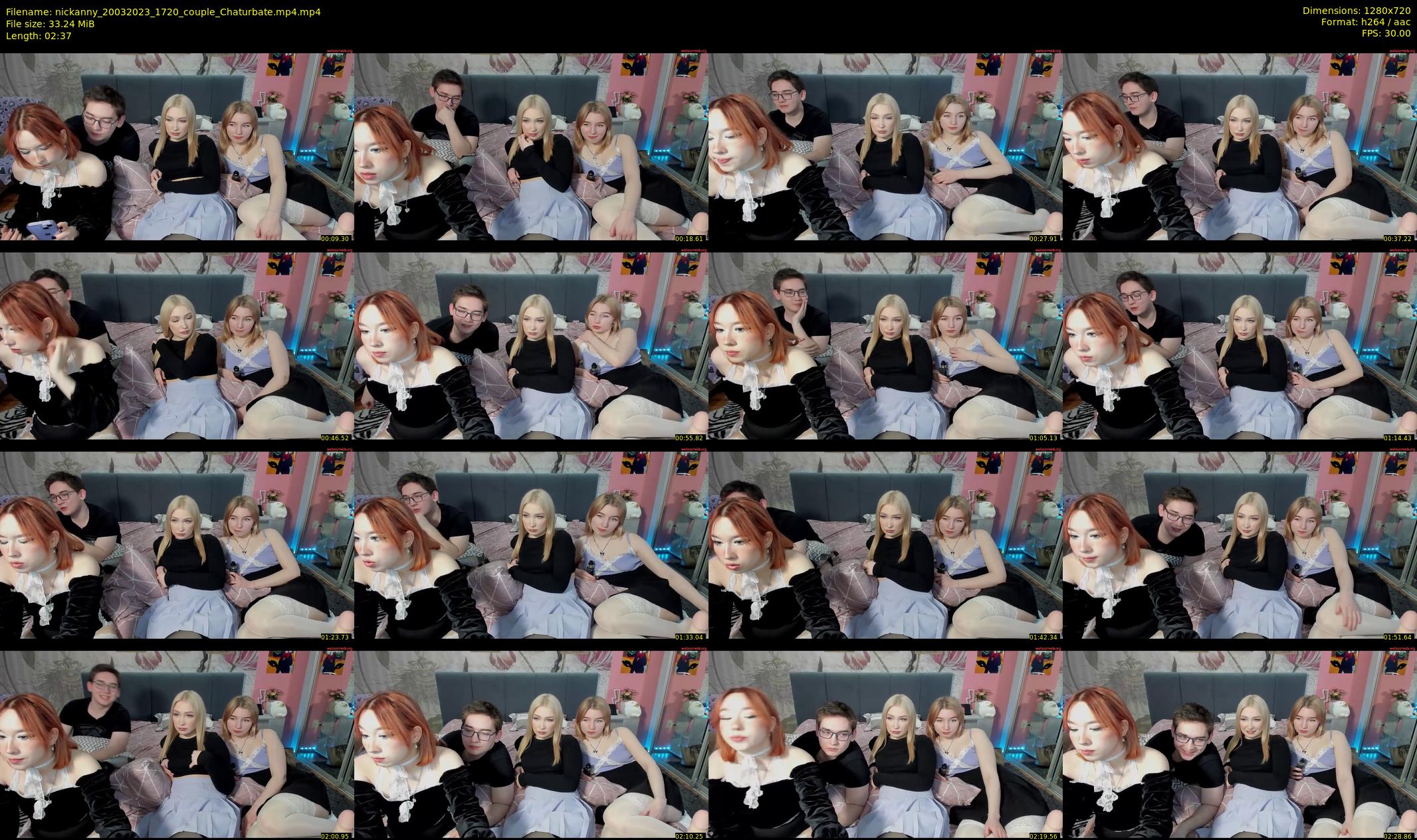 nickanny — 3 minute Chaturbate couple cam show recording, 720p, Mar 20, 2023