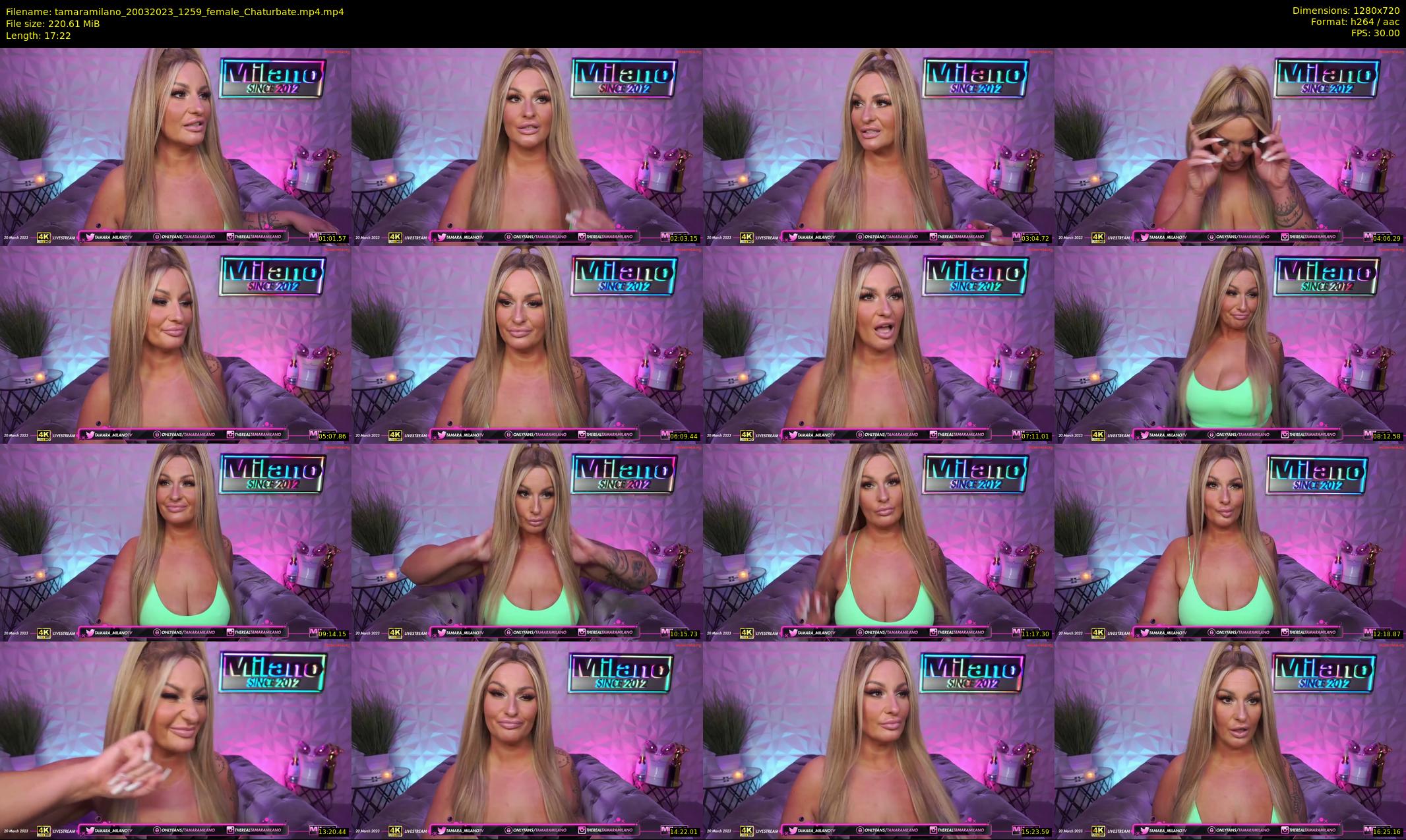 tamaramilano — 18 minute Chaturbate female cam show recording, 720p, Mar 20, 2023