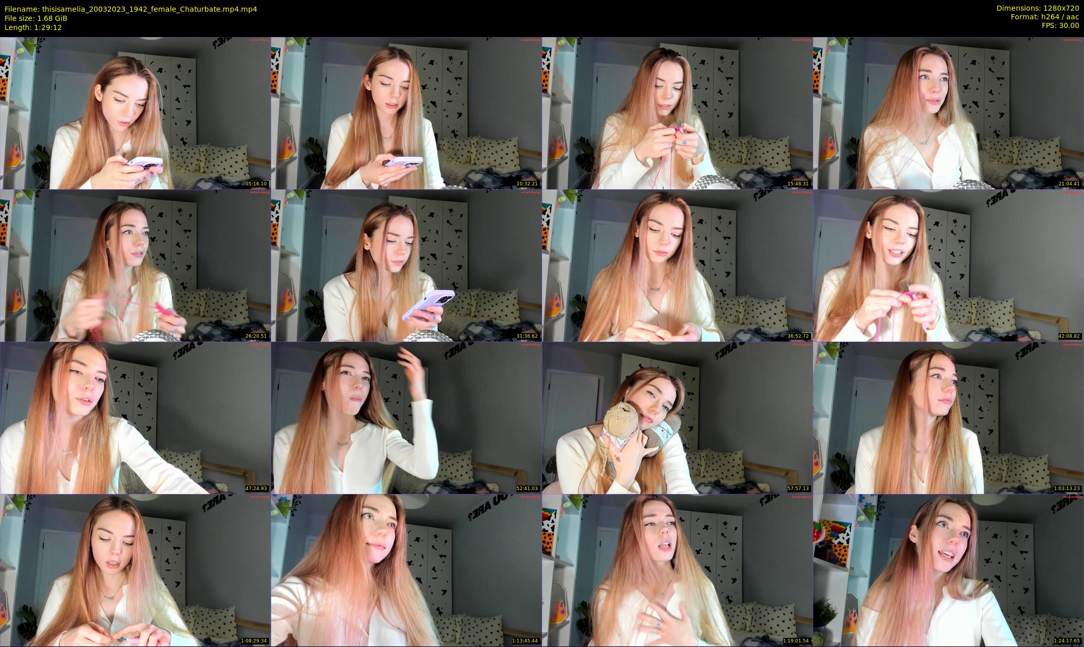 thisisamelia — 90 minute Chaturbate female cam show recording, 720p, Mar 20, 2023