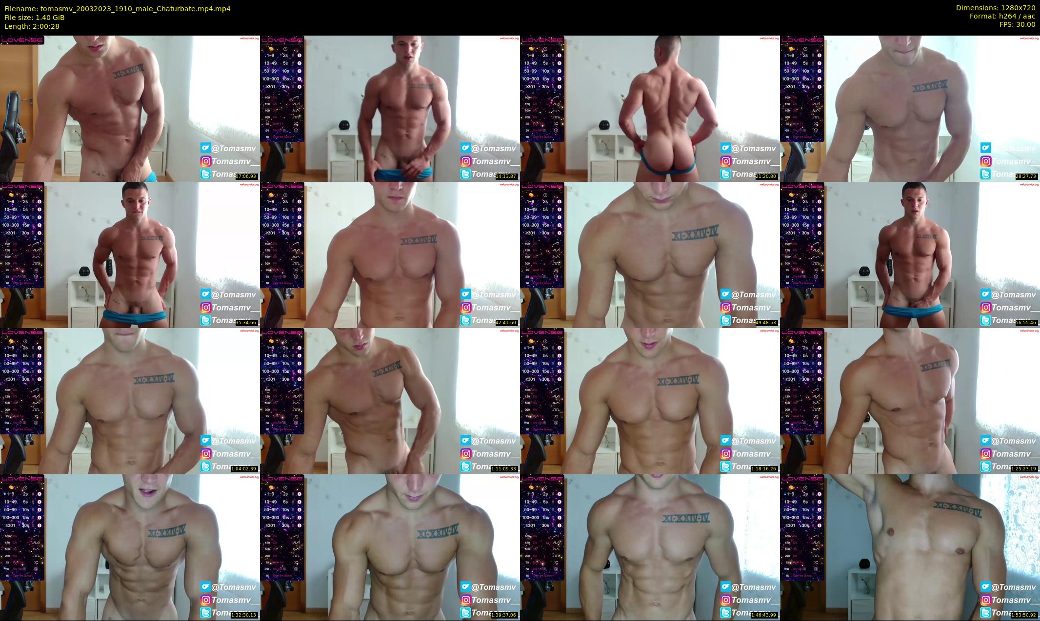 tomasmv — 121 minute Chaturbate male cam show recording, 720p, Mar 20, 2023