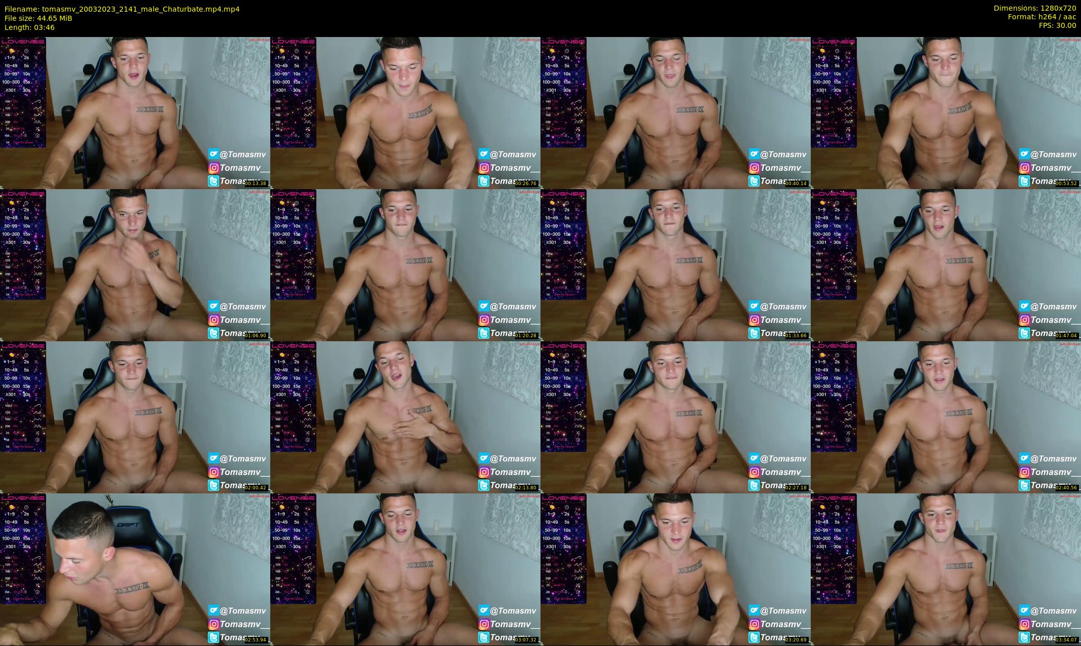 tomasmv — 4 minute Chaturbate male cam show recording, 720p, Mar 20, 2023