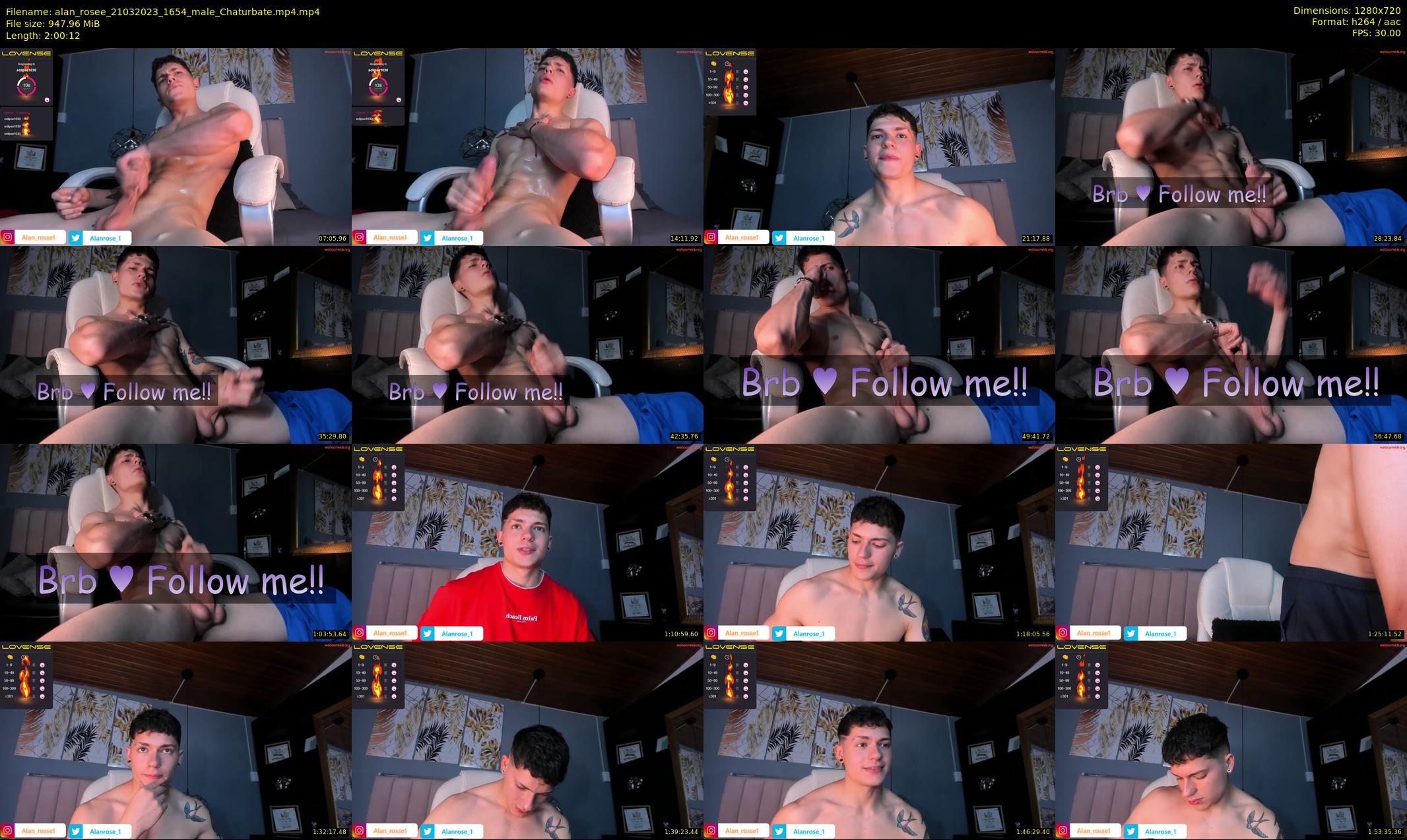 alan_rosee — 121 minute Chaturbate male cam show recording, 720p, Mar 21, 2023