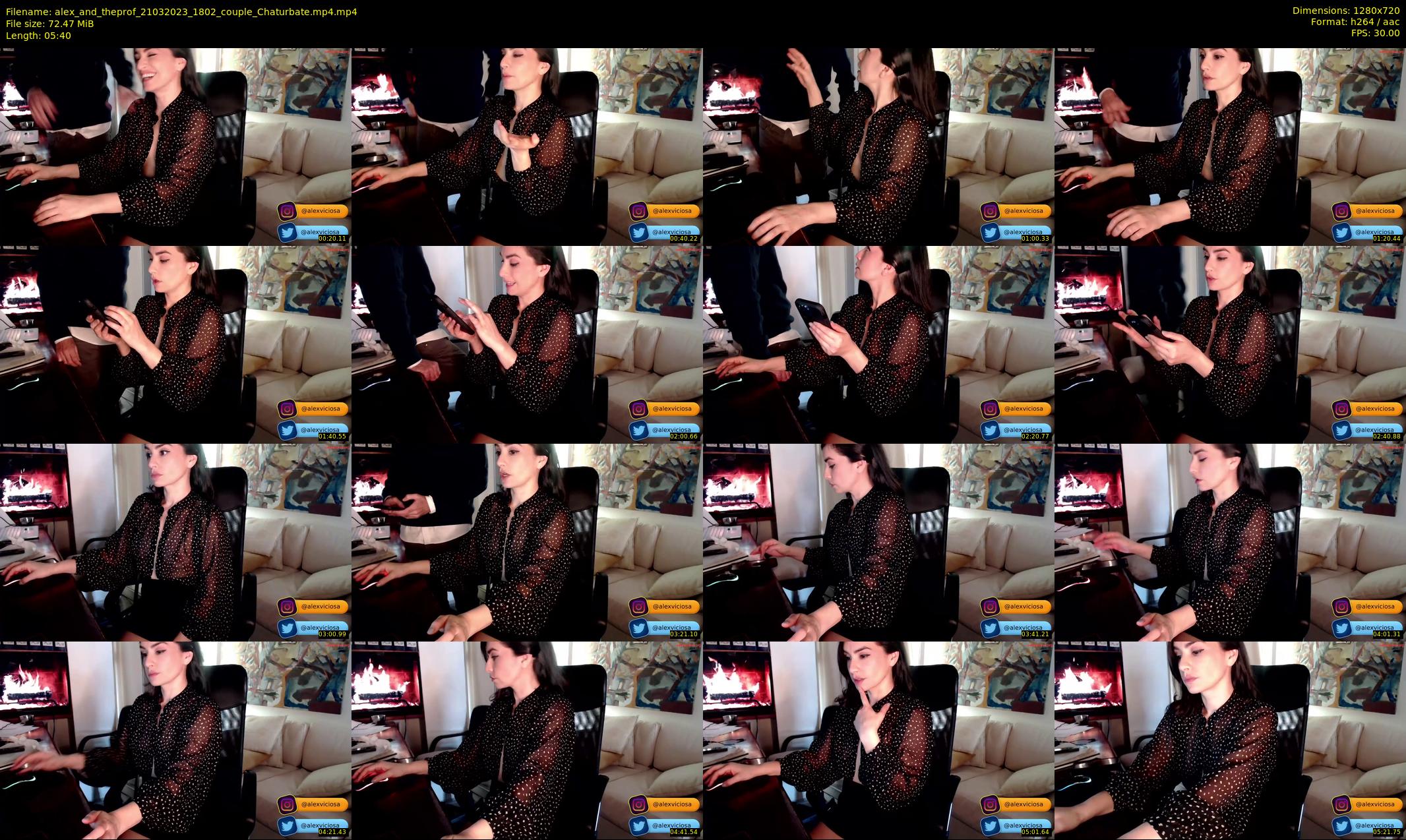 alex_and_theprof — 6 minute Chaturbate couple cam show recording, 720p, Mar 21, 2023
