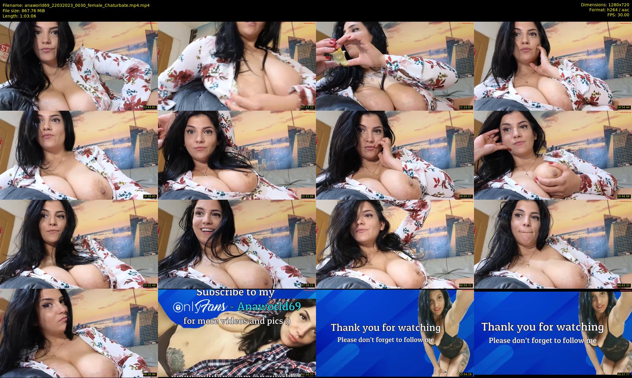 anaworld69 — 64 minute Chaturbate female cam show recording, 720p, Mar 22, 2023