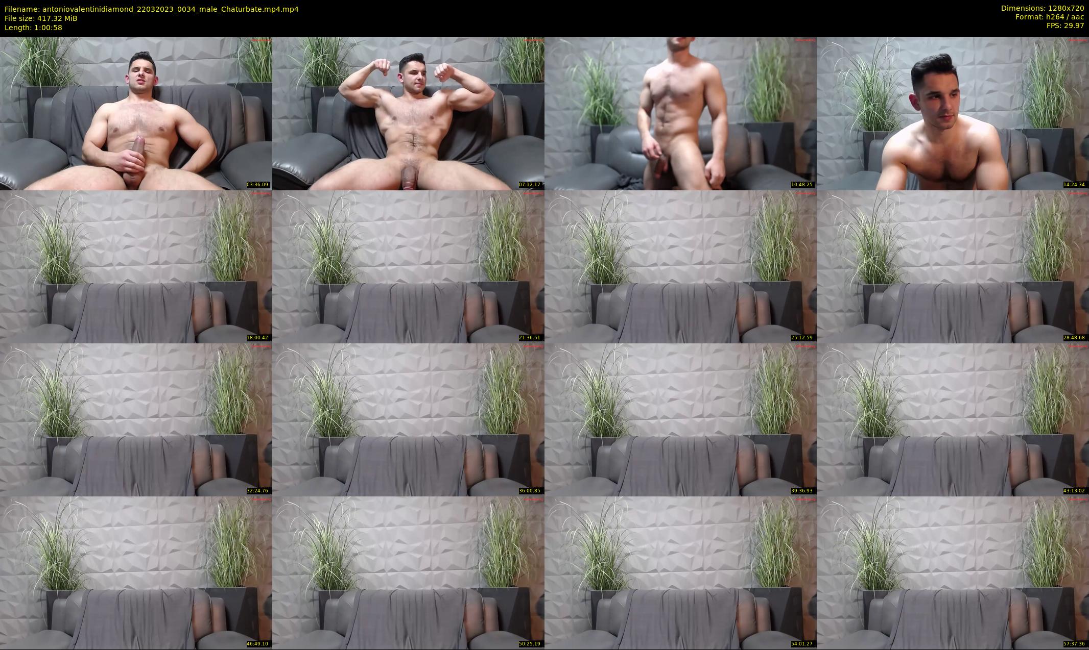 antoniovalentinidiamond — 61 minute Chaturbate male cam show recording, 720p, Mar 22, 2023