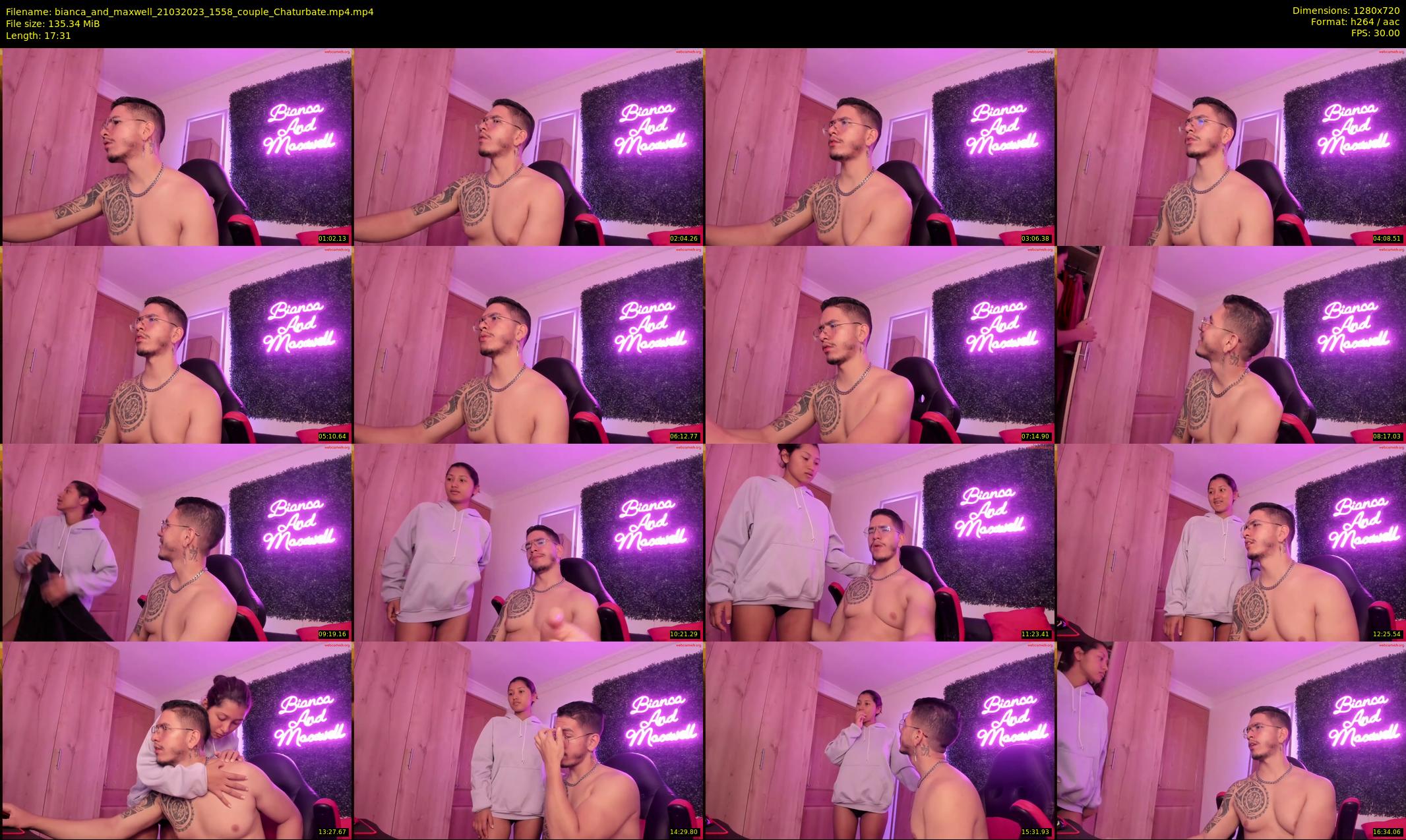 bianca_and_maxwell — 18 minute Chaturbate couple cam show recording, 720p, Mar 21, 2023