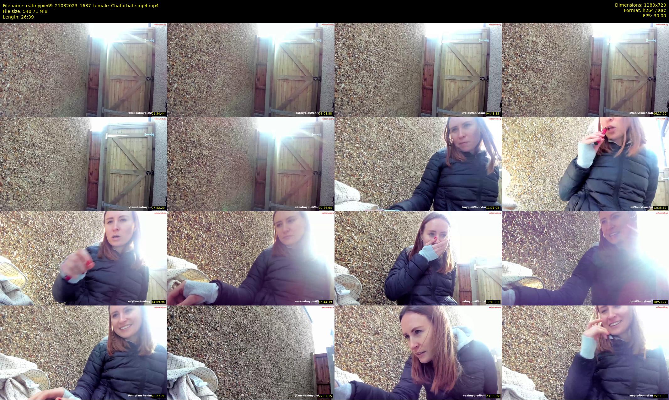 eatmypie69 — 27 minute Chaturbate female cam show recording, 720p, Mar 21, 2023