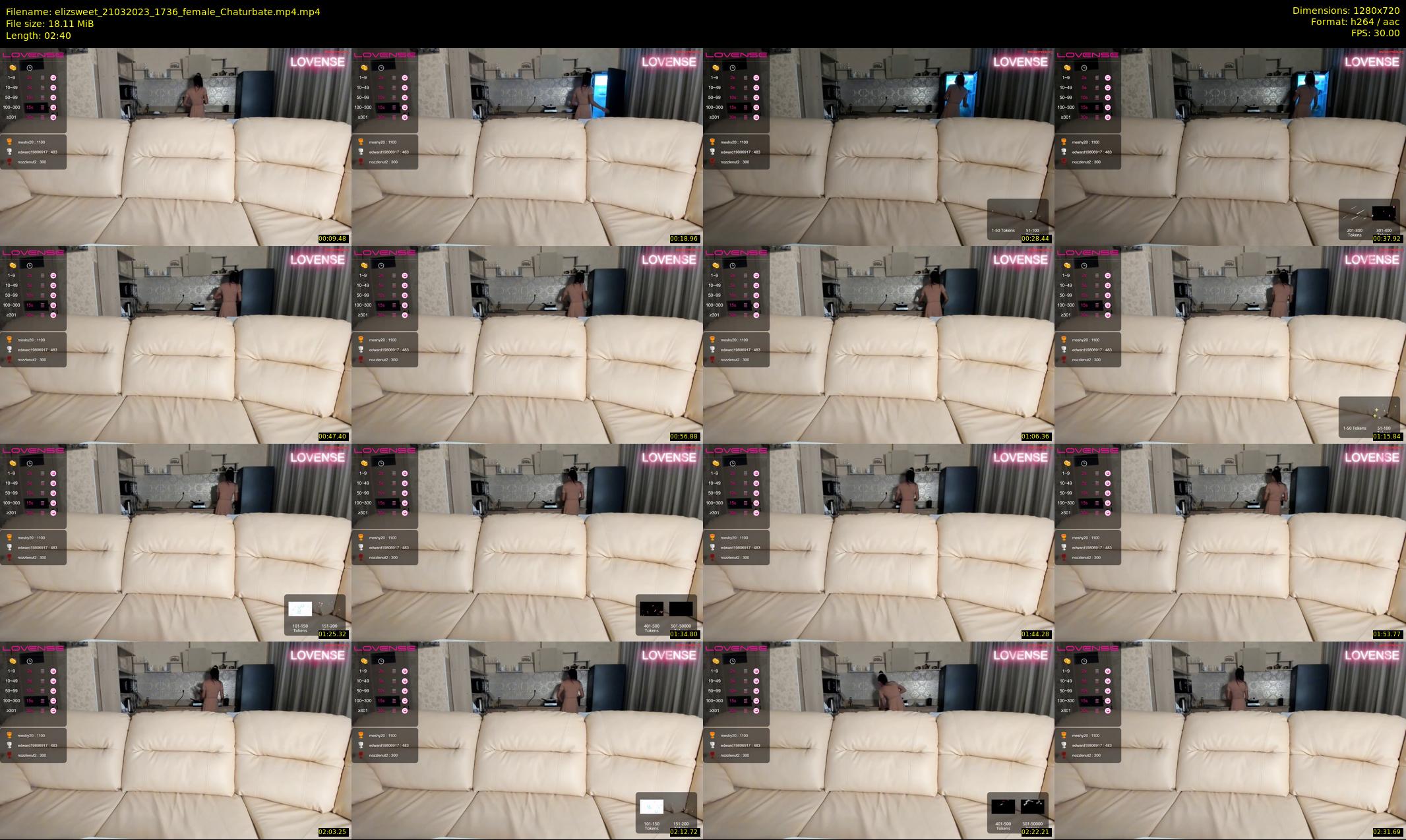 elizsweet — 3 minute Chaturbate female cam show recording, 720p, Mar 21, 2023