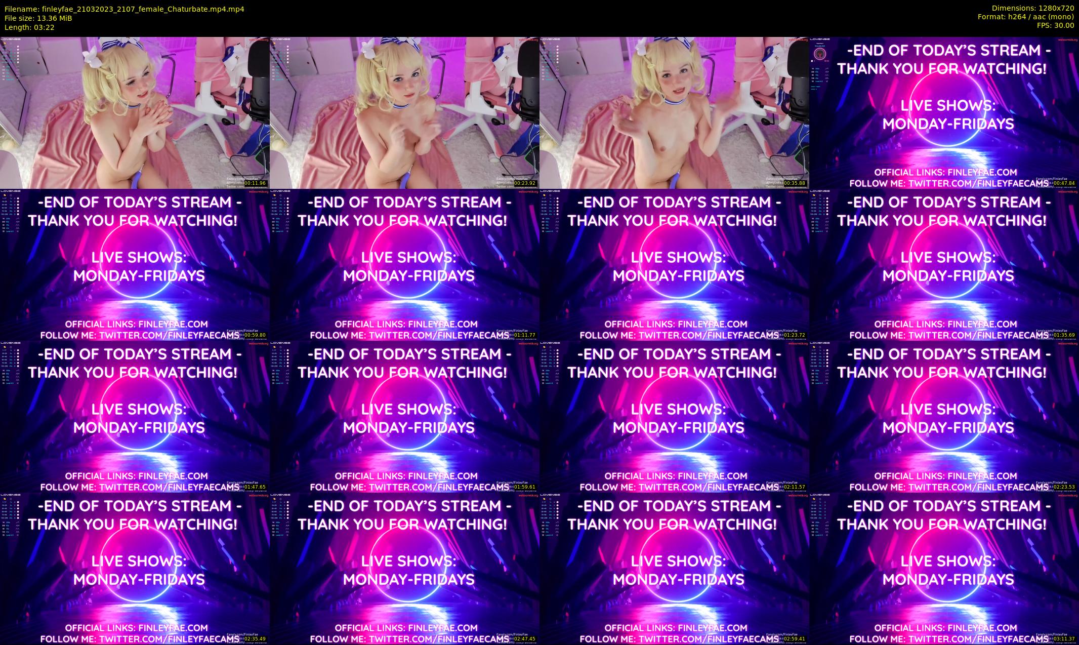 finleyfae — 4 minute Chaturbate female cam show recording, 720p, Mar 21, 2023