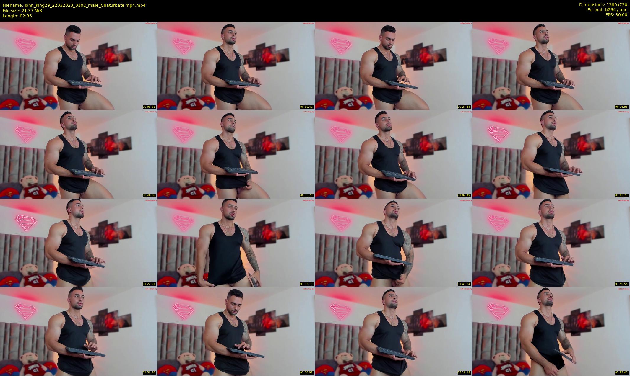 john_king29 — 3 minute Chaturbate male cam show recording, 720p, Mar 22, 2023