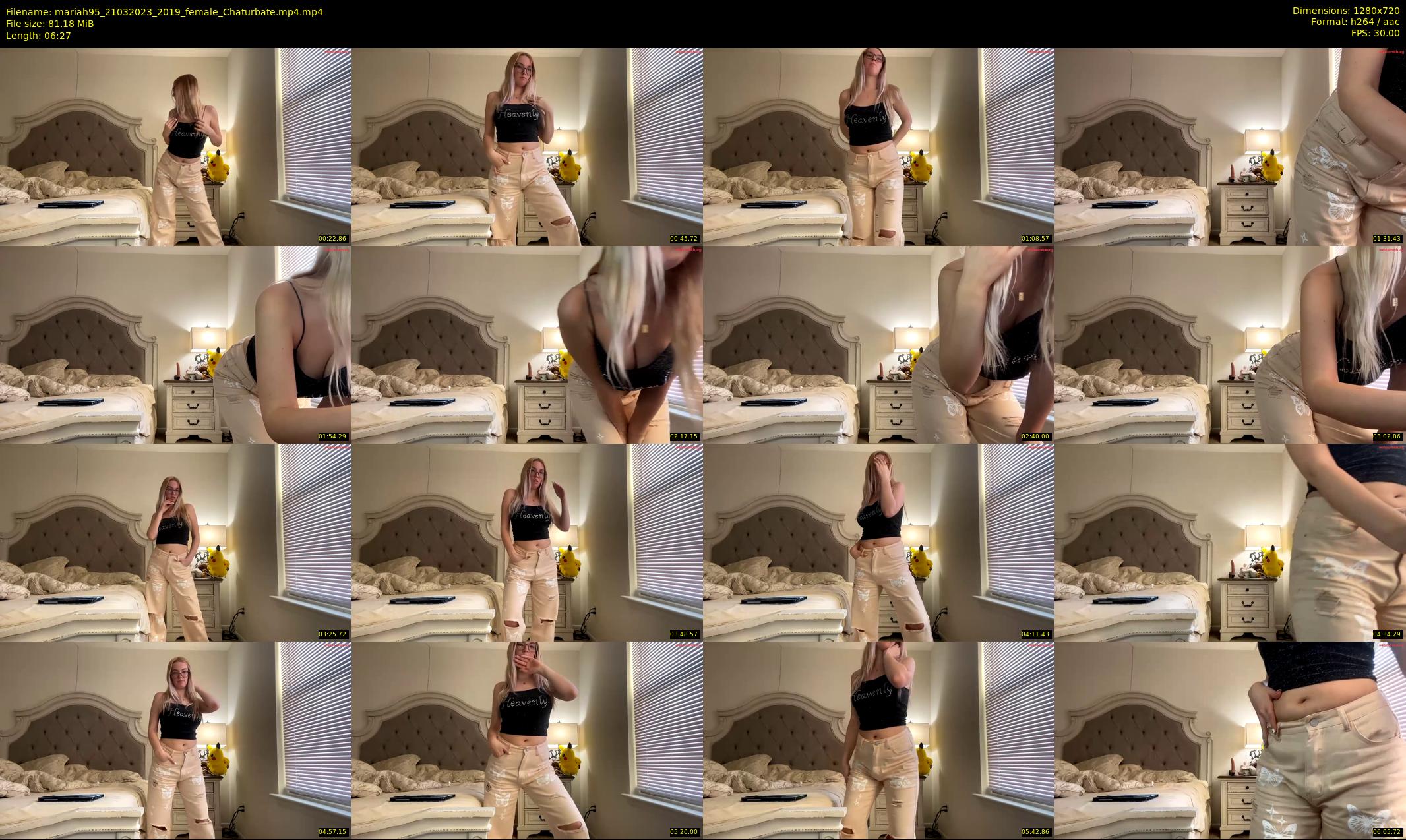 mariah95 — 7 minute Chaturbate female cam show recording, 720p, Mar 21, 2023