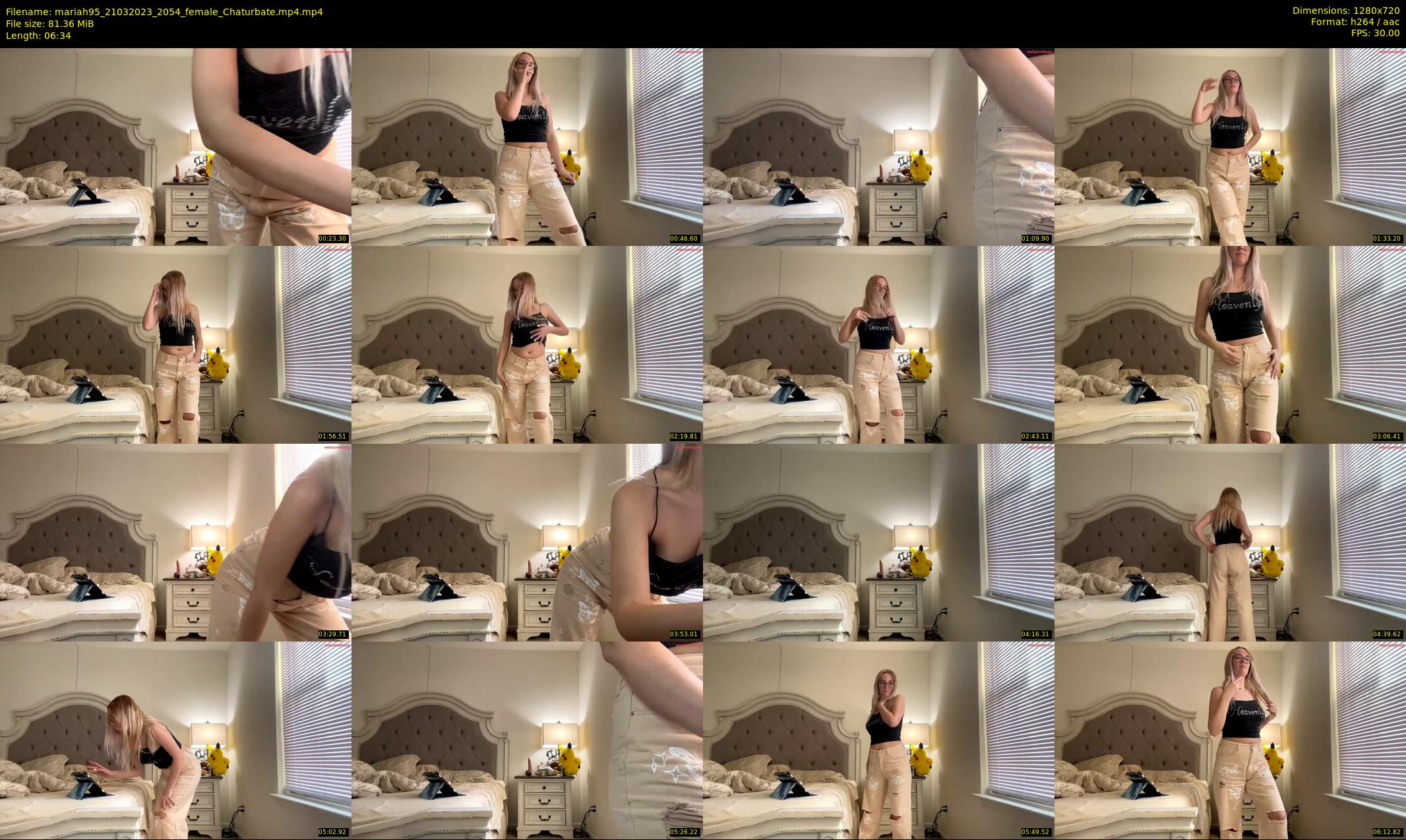 mariah95 — 7 minute Chaturbate female cam show recording, 720p, Mar 21, 2023