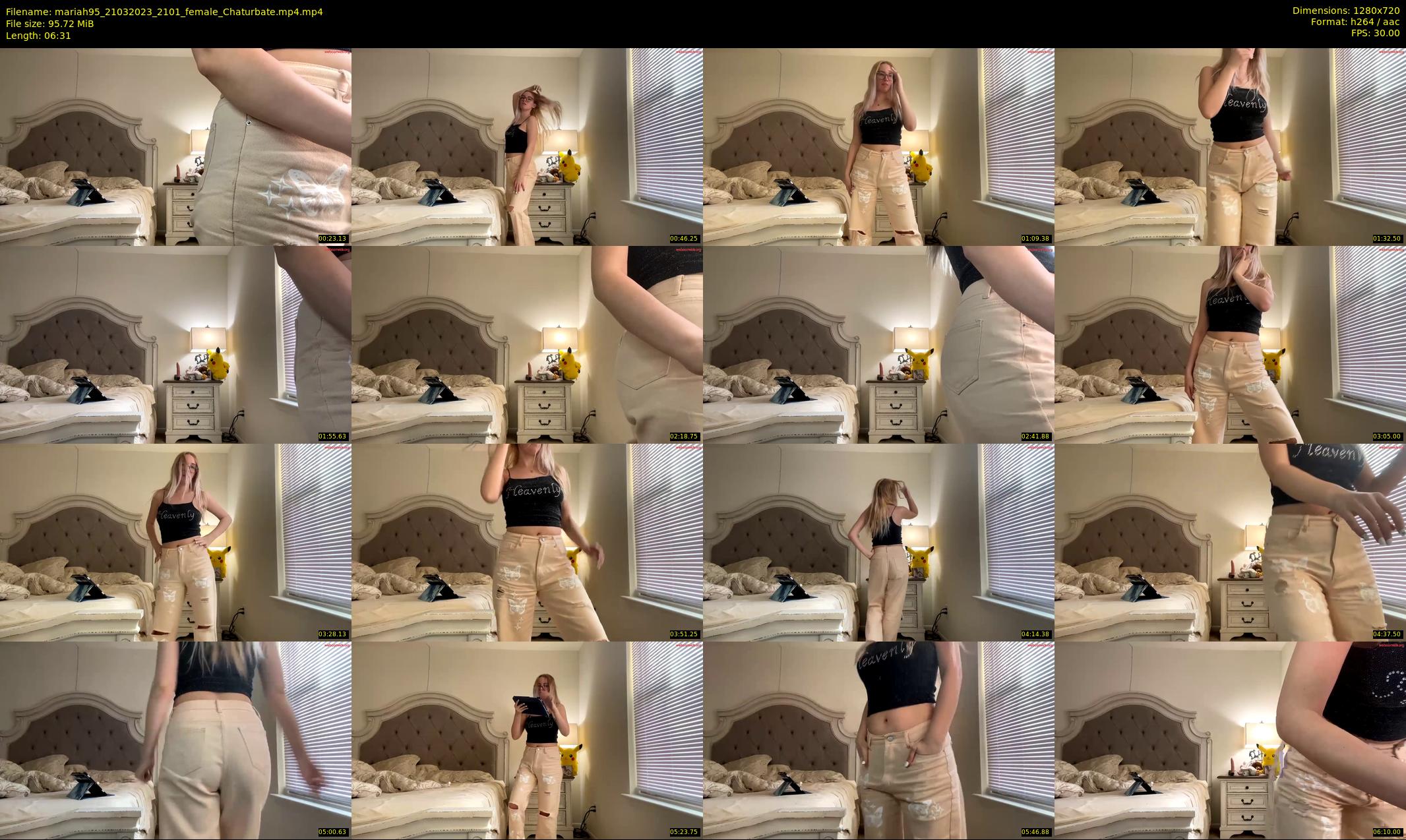 mariah95 — 7 minute Chaturbate female cam show recording, 720p, Mar 21, 2023